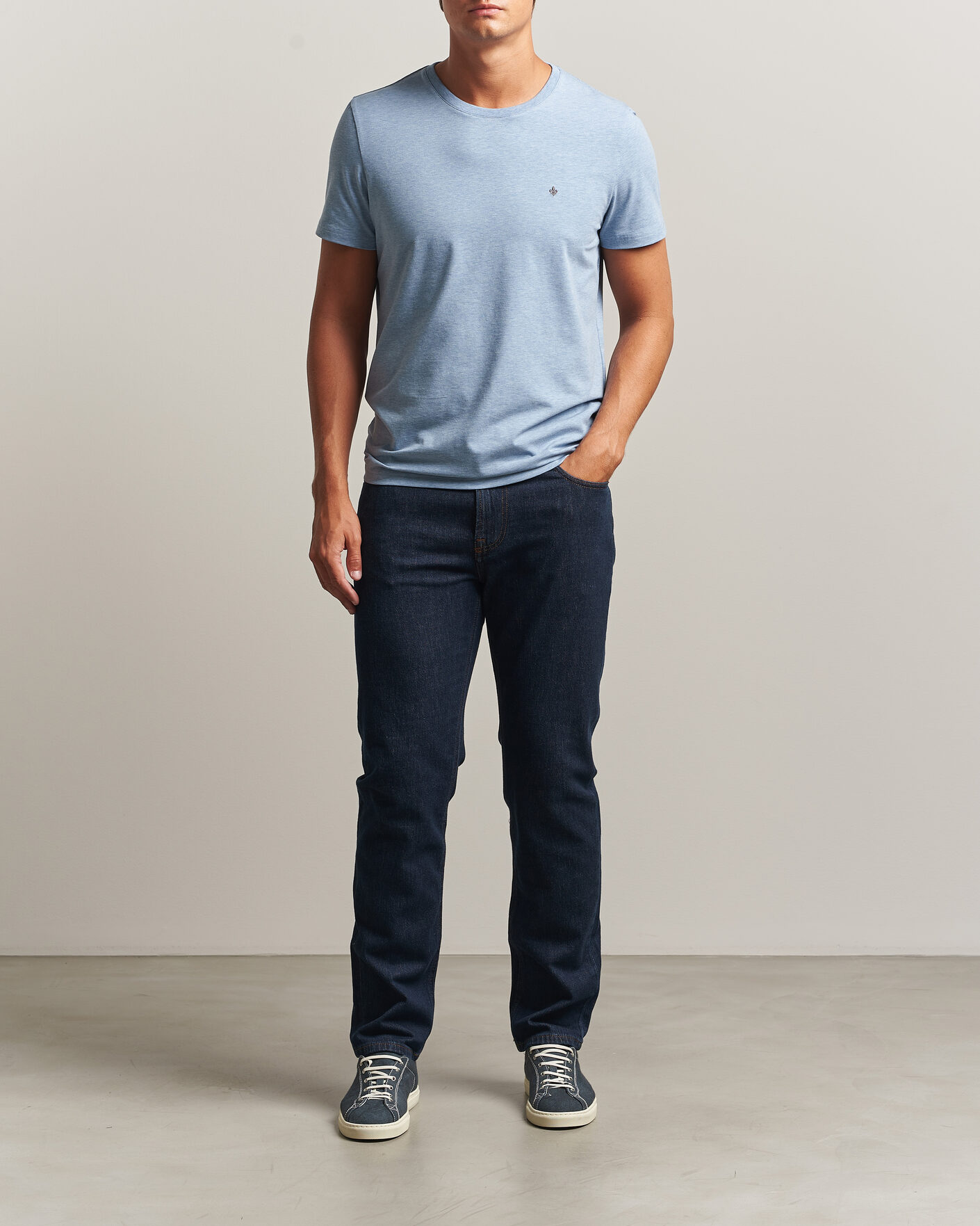 Uomini | T-shirt | Morris | James Crew Neck T-Shirt Blue