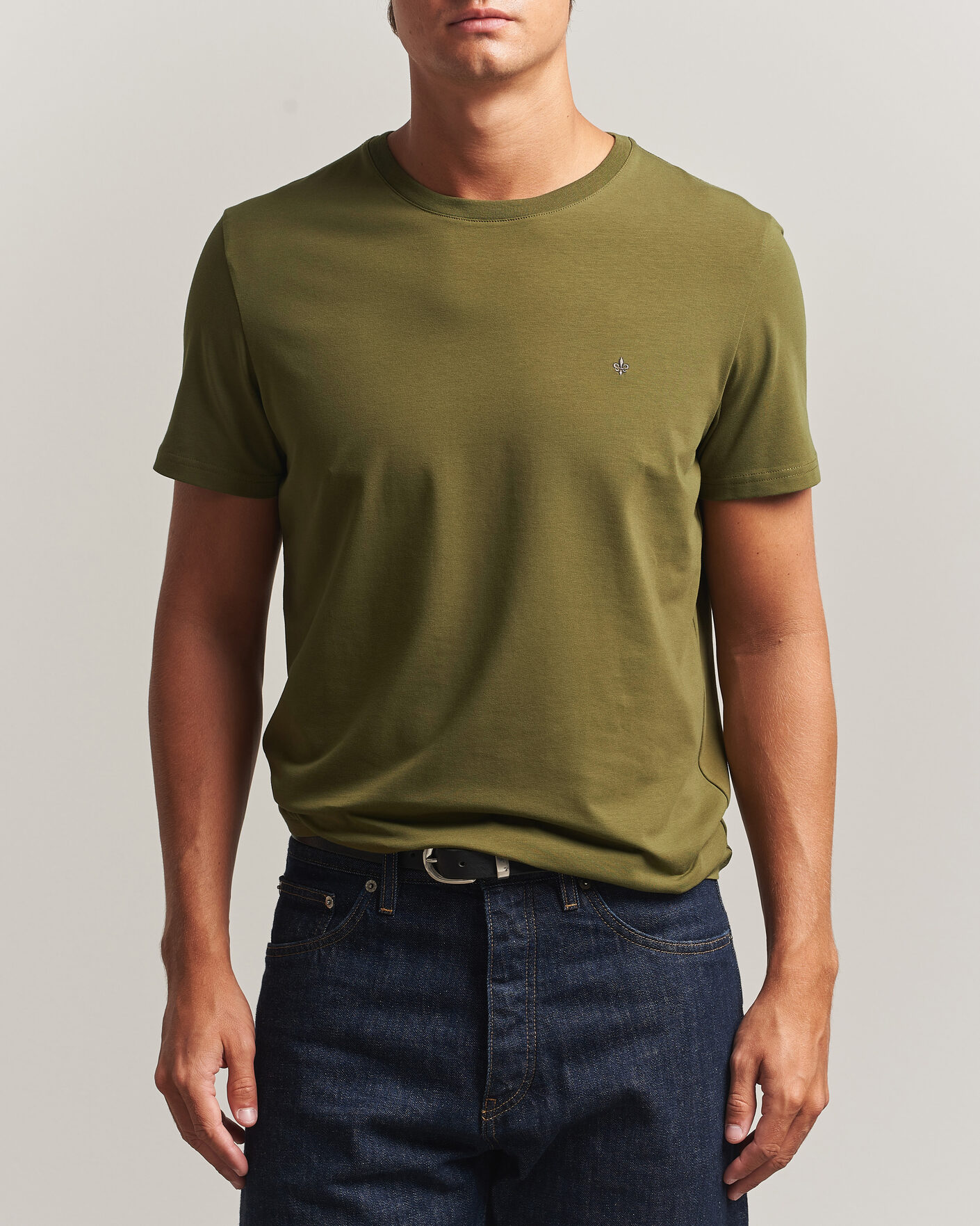 Uomini | T-shirt | Morris | James Crew Neck T-Shirt Olive