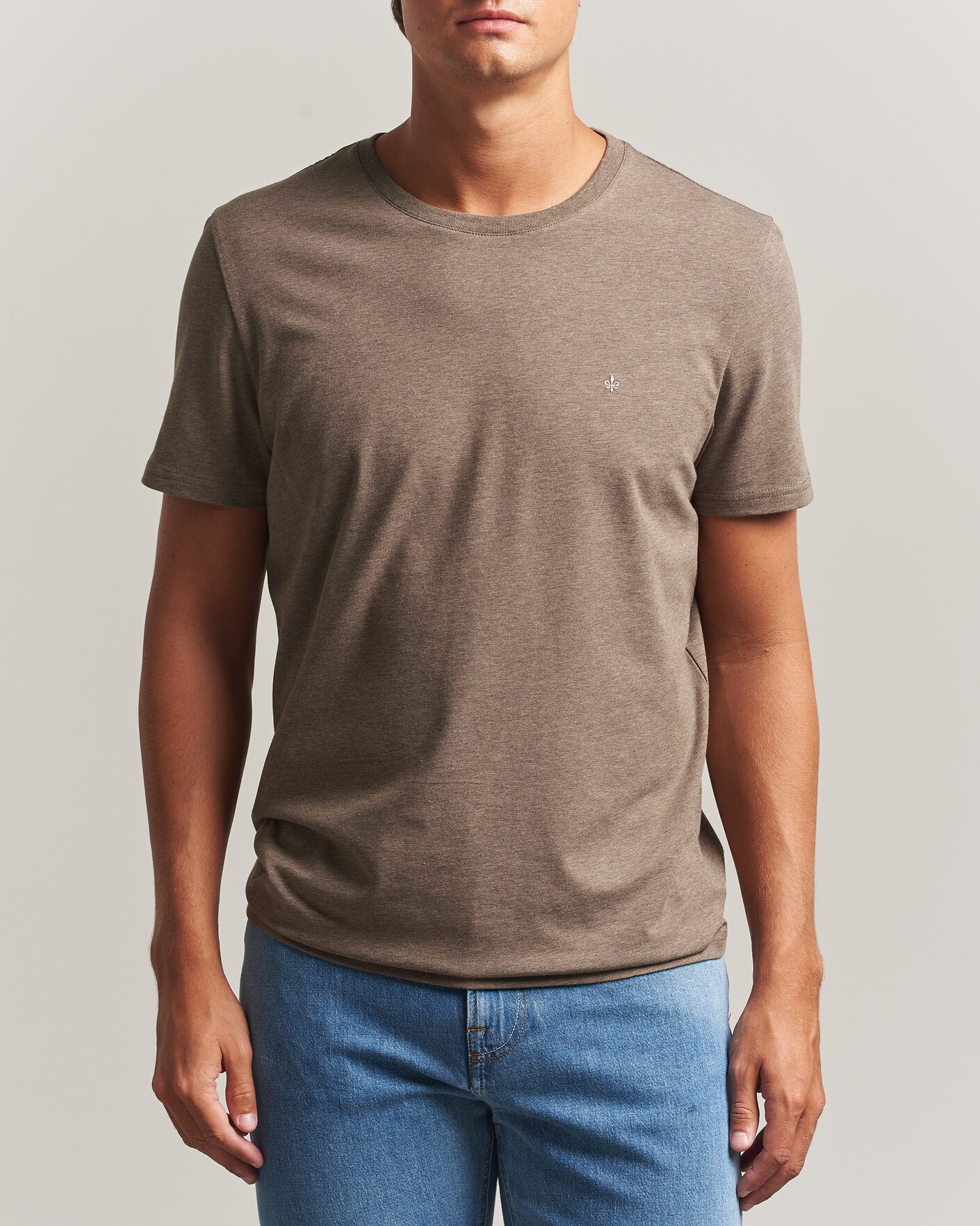 Uomini | T-shirt | Morris | James Crew Neck T-Shirt Brown