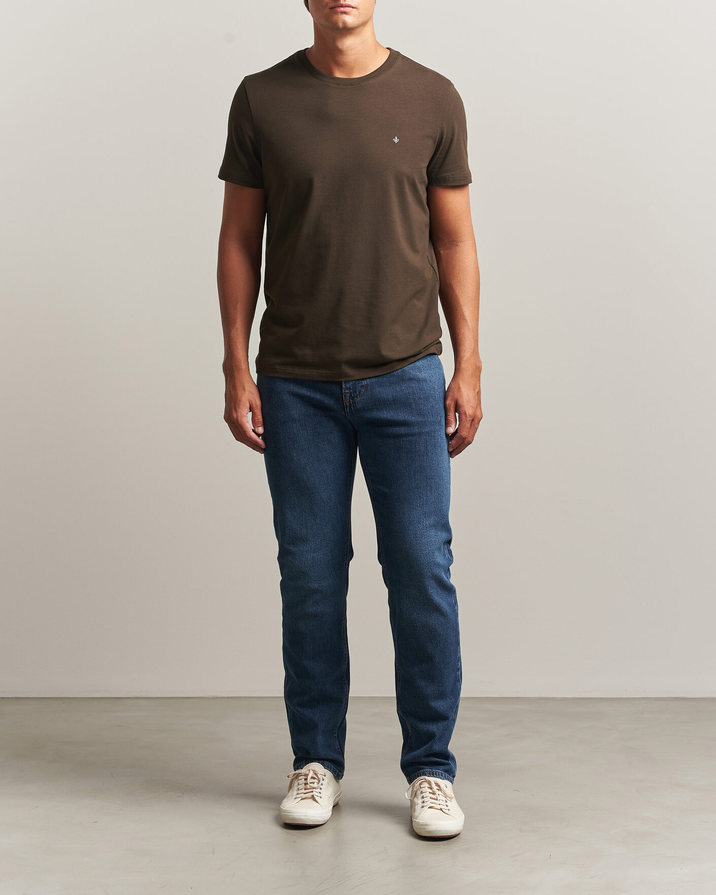 Uomini | T-shirt | Morris | James Crew Neck T-Shirt Brown