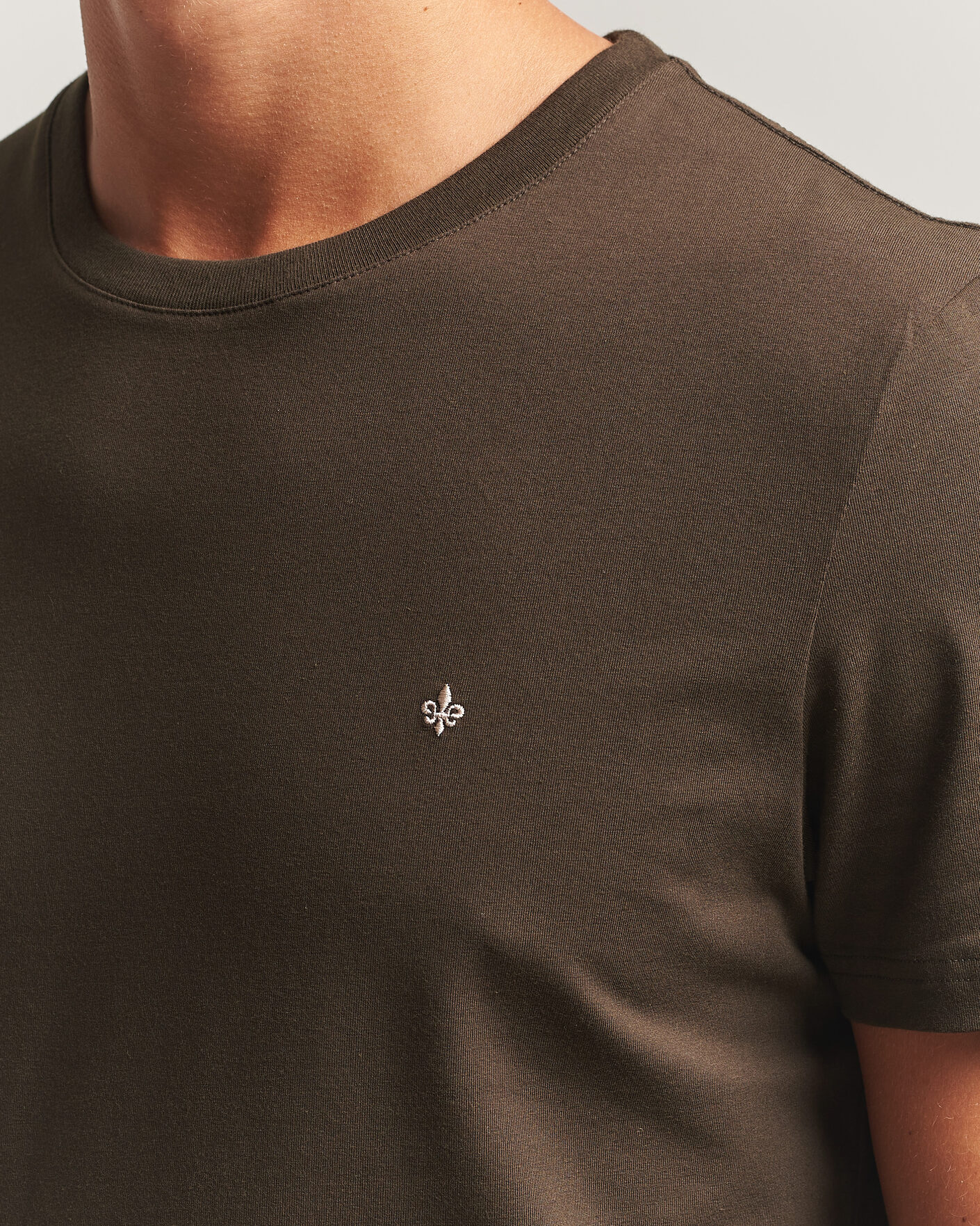 Uomini | T-shirt | Morris | James Crew Neck T-Shirt Brown