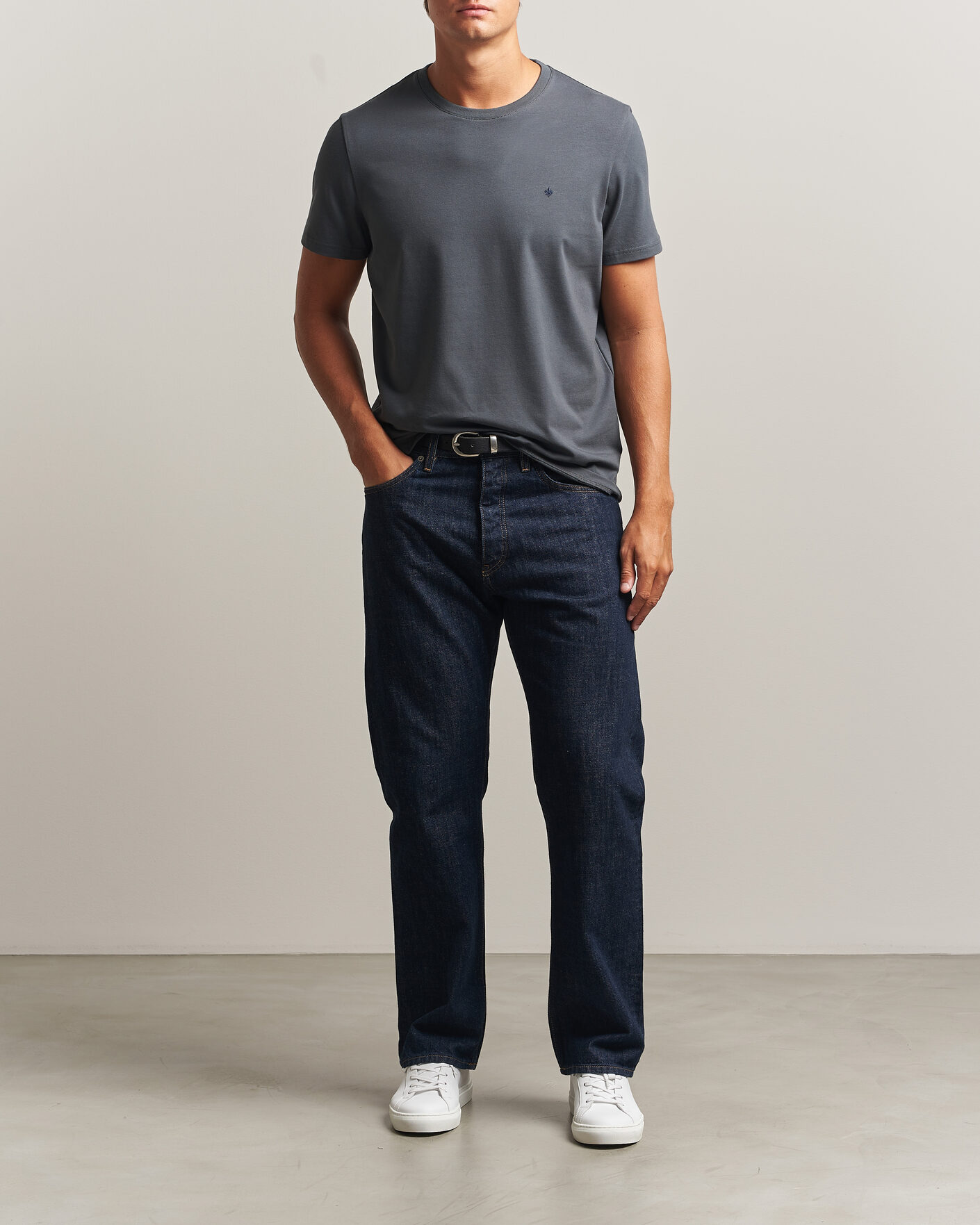 Uomini | T-shirt | Morris | James Crew Neck T-Shirt Grey