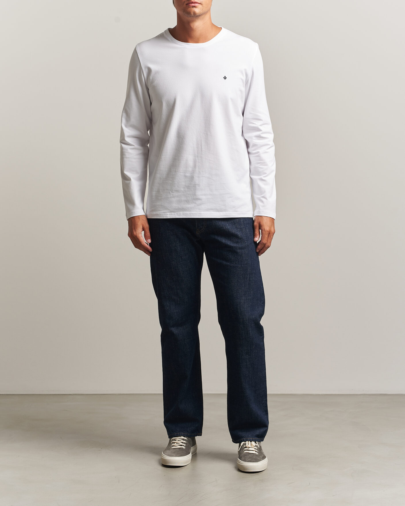 Uomini | T-shirt | Morris | James Long Sleeve T-Shirt White