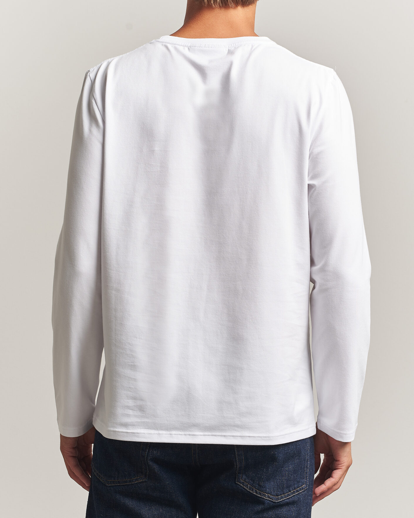 Uomini | T-shirt | Morris | James Long Sleeve T-Shirt White