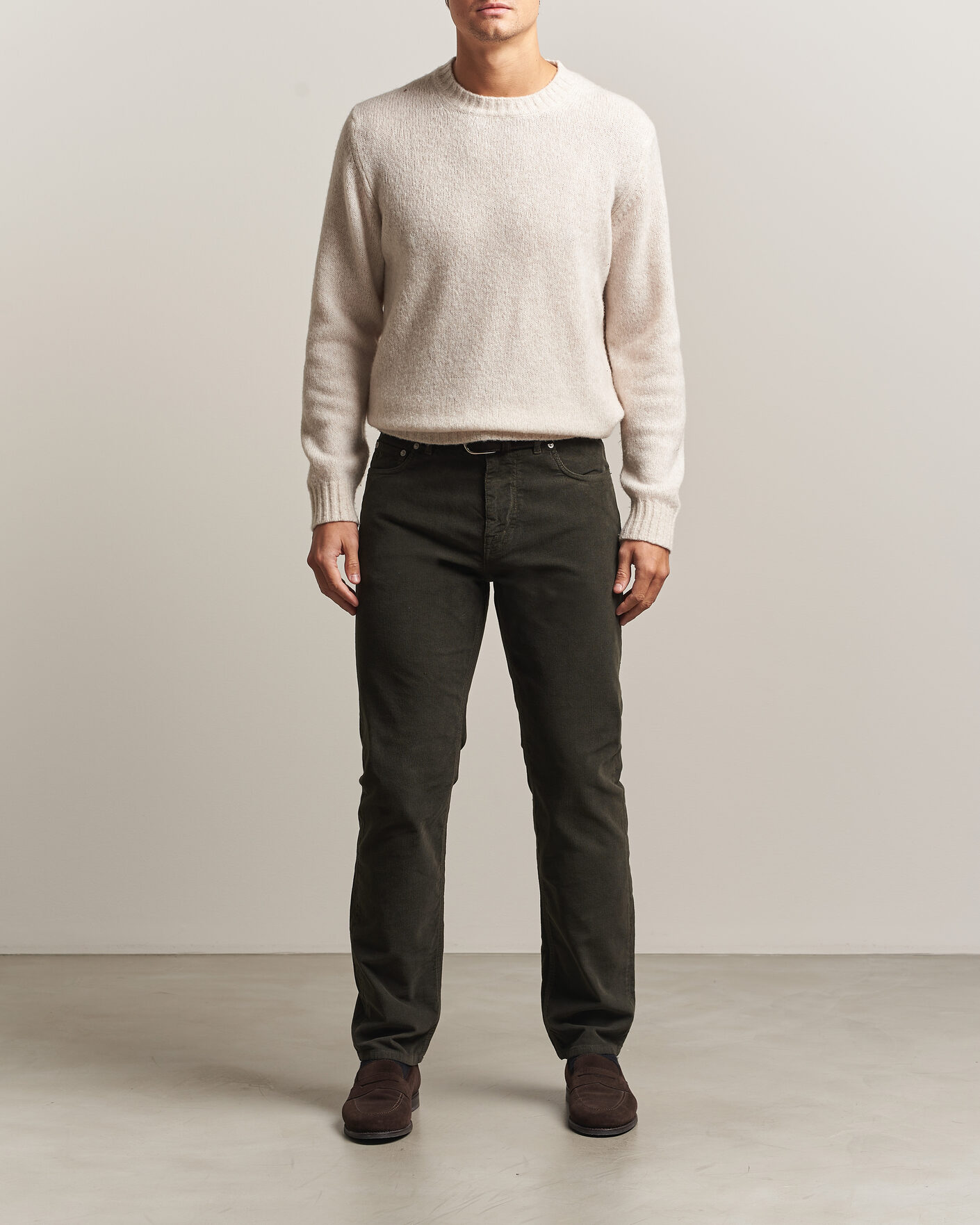 Uomini | Pantaloni | Morris | James Cord 5-Pocket Pants Olive