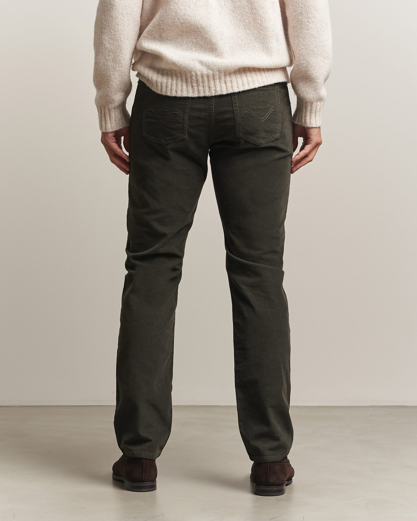 Uomini | Pantaloni | Morris | James Cord 5-Pocket Pants Olive