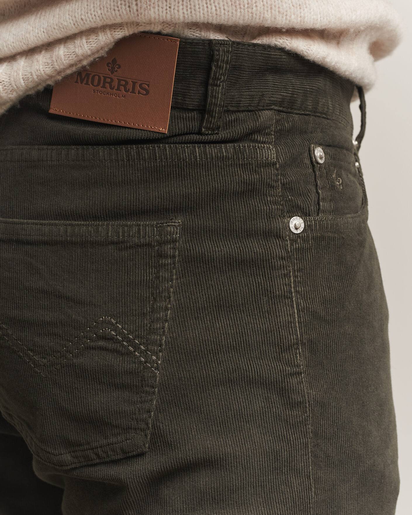 Uomini | Pantaloni | Morris | James Cord 5-Pocket Pants Olive