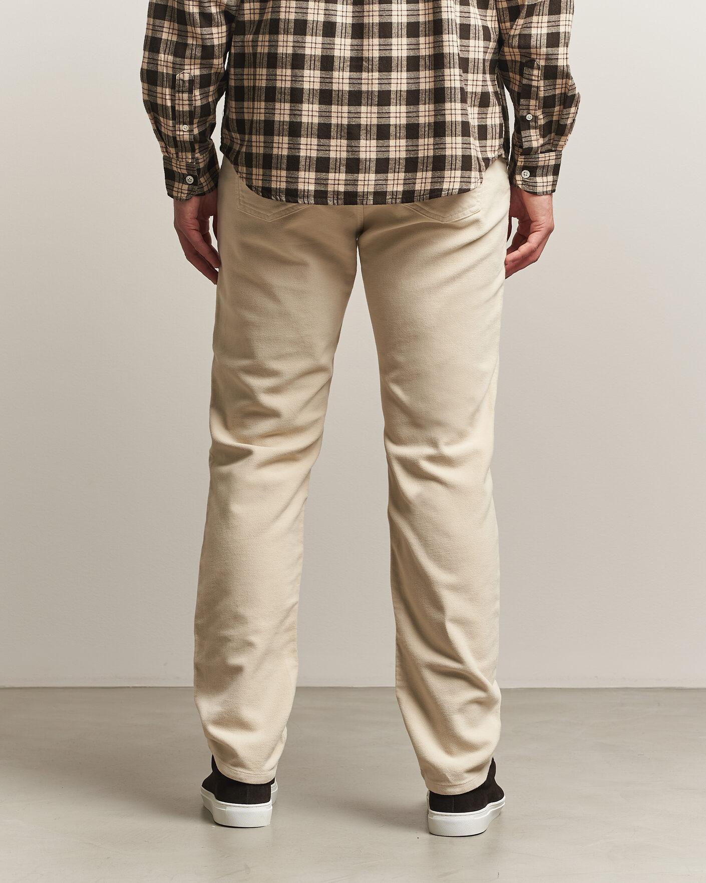Uomini | Pantaloni | Morris | James Winter Twill 5-Pocket Pants Off White