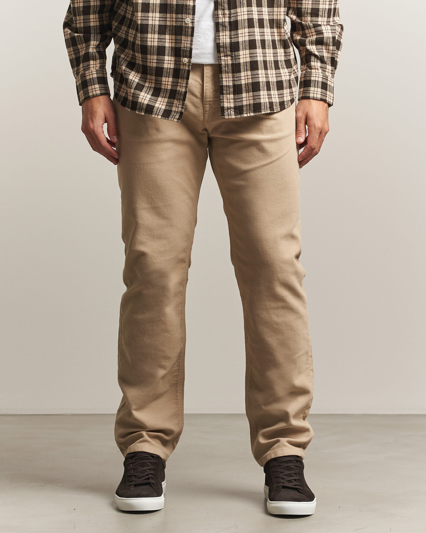Uomini | Pantaloni | Morris | James Winter Twill 5-Pocket Pants Khaki
