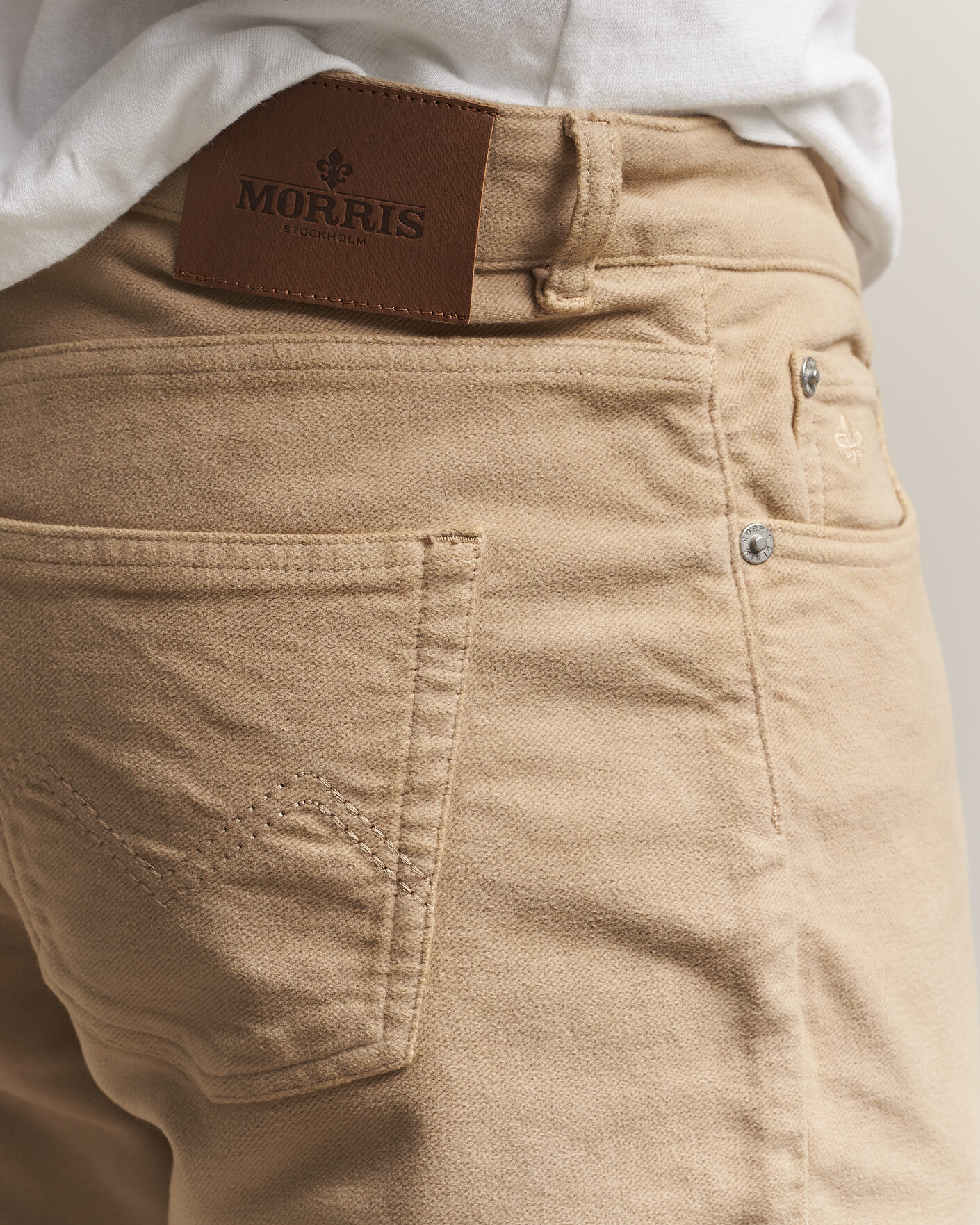Uomini | Pantaloni | Morris | James Winter Twill 5-Pocket Pants Khaki