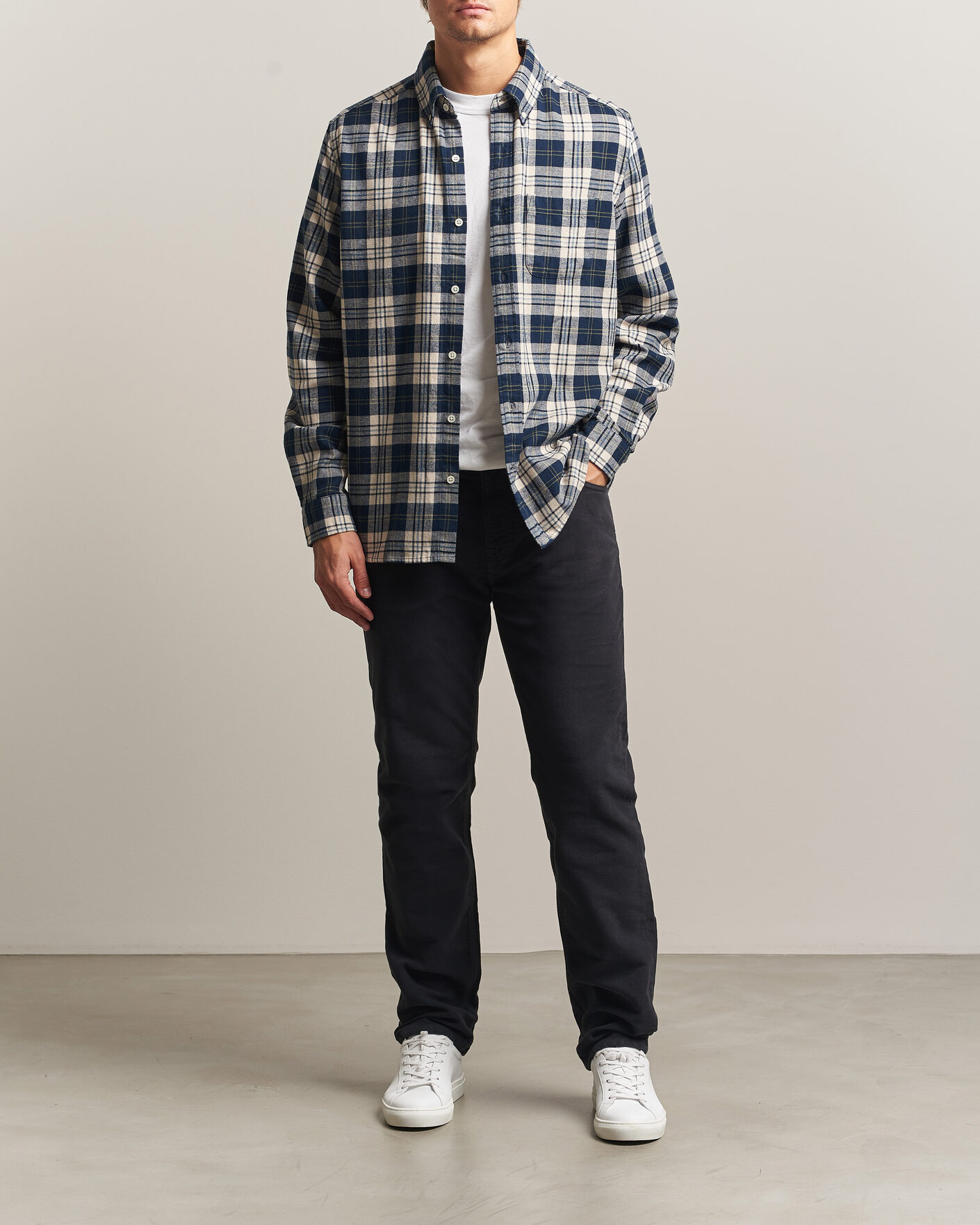 Uomini | Pantaloni | Morris | James Winter Twill 5-Pocket Pants Blue