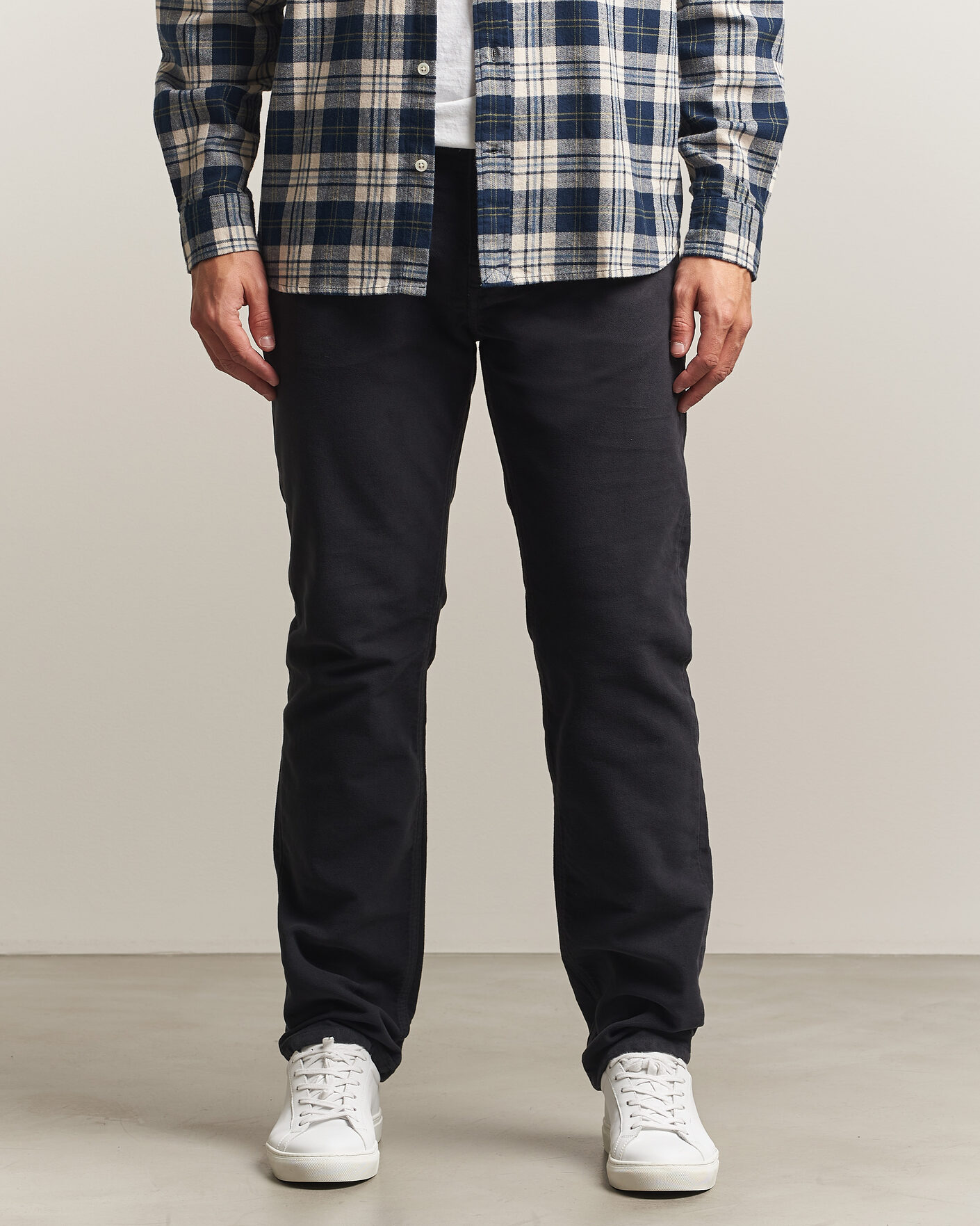 Uomini | Pantaloni | Morris | James Winter Twill 5-Pocket Pants Blue