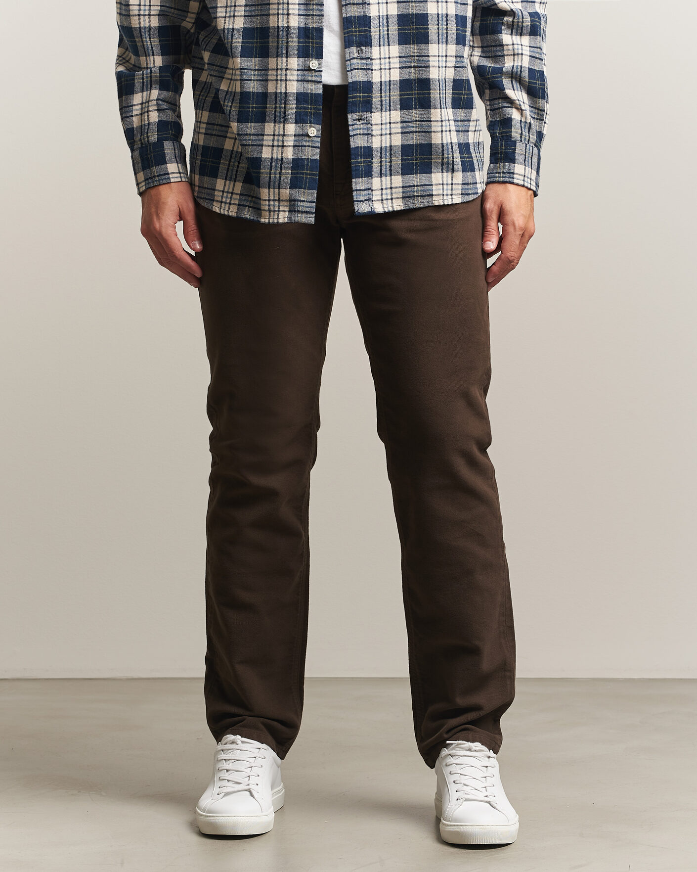 Uomini | Pantaloni | Morris | James Winter Twill 5-Pocket Pants Brown