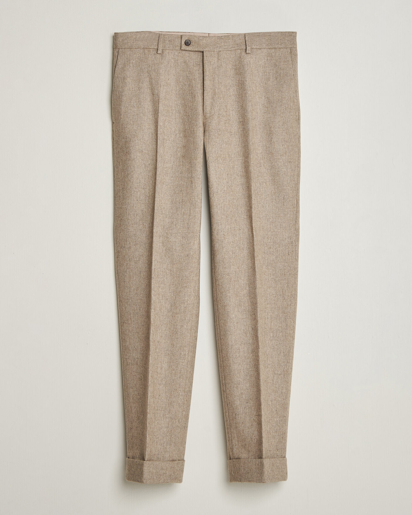 Uomini | Pantaloni | Morris | Flannel Suit Trousers Khaki