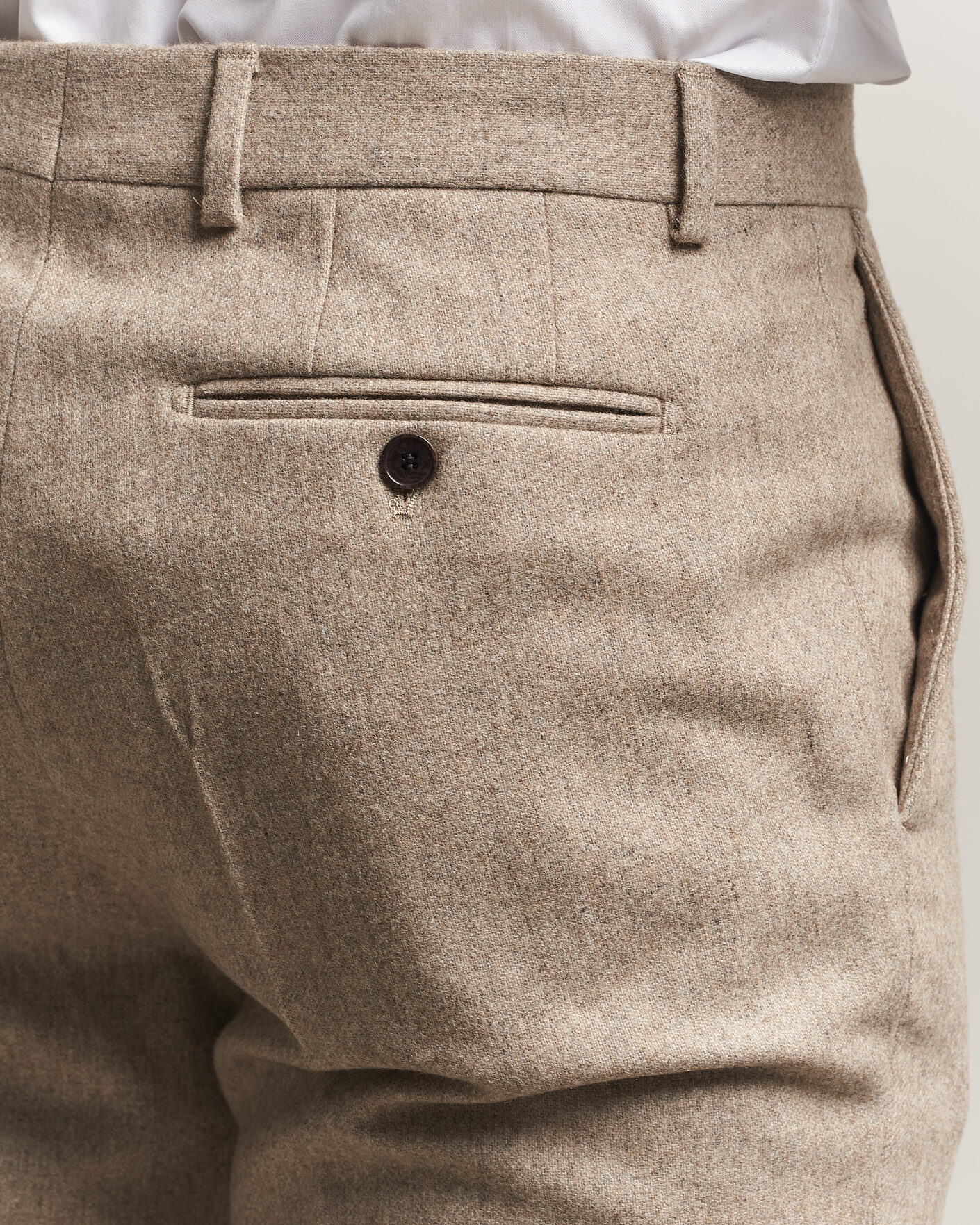 Uomini | Pantaloni | Morris | Flannel Suit Trousers Khaki