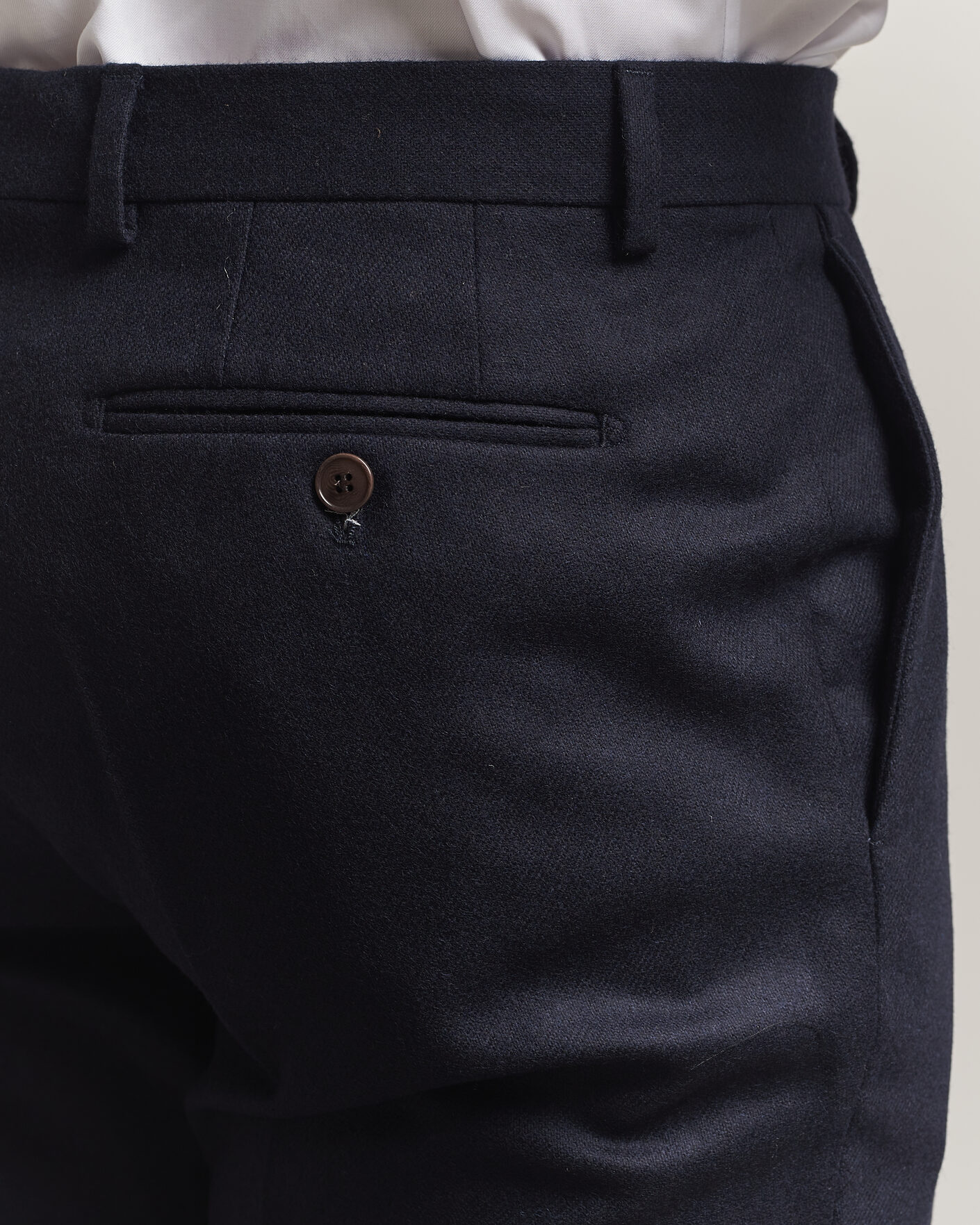 Uomini | Pantaloni | Morris | Flannel Suit Trousers Navy