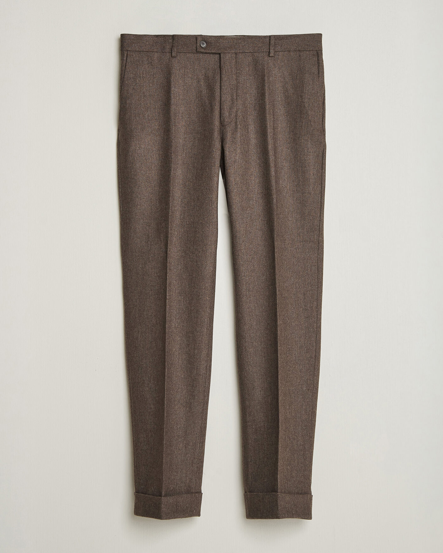 Uomini | Pantaloni | Morris | Flannel Suit Trousers Brown