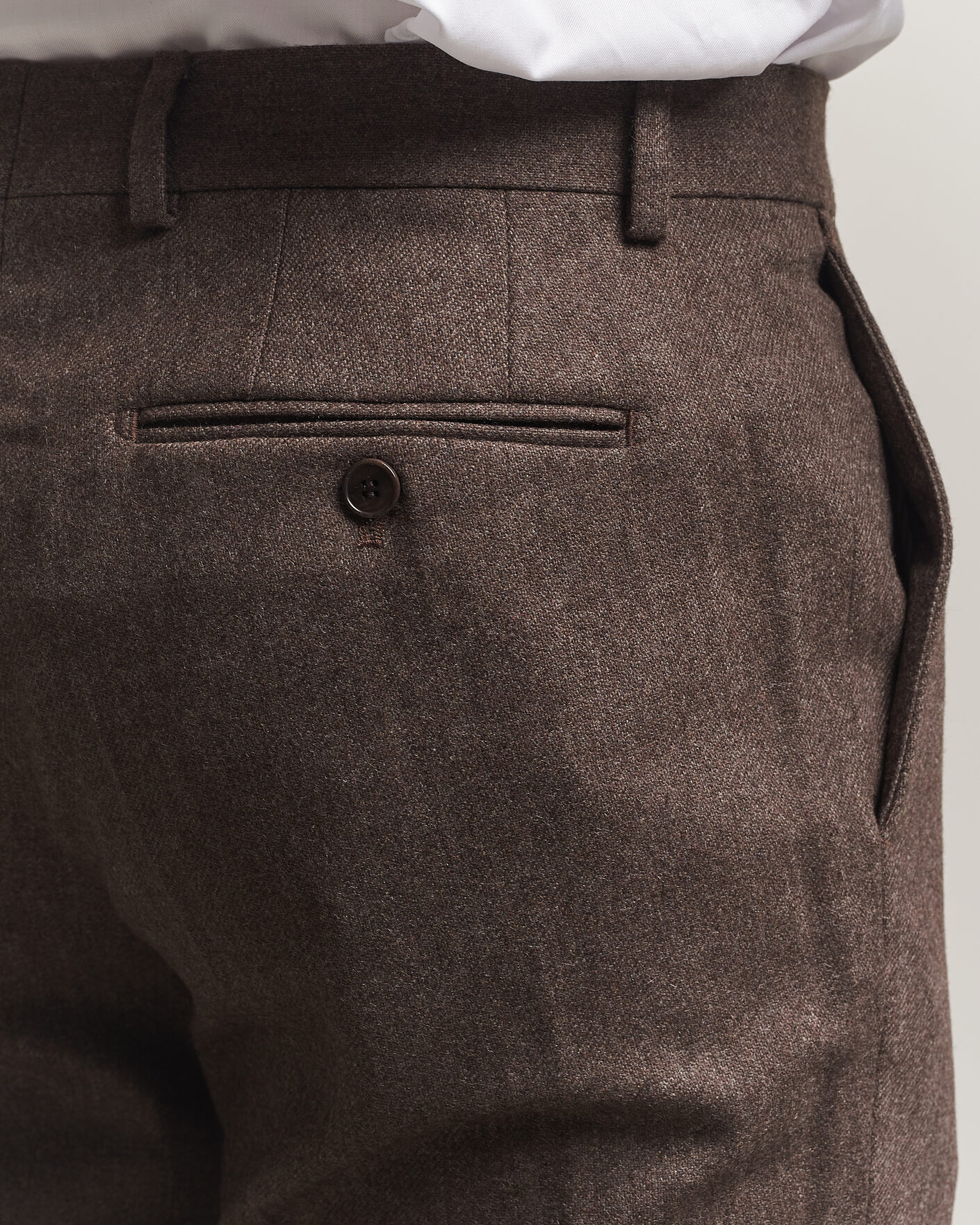 Uomini | Pantaloni | Morris | Flannel Suit Trousers Brown