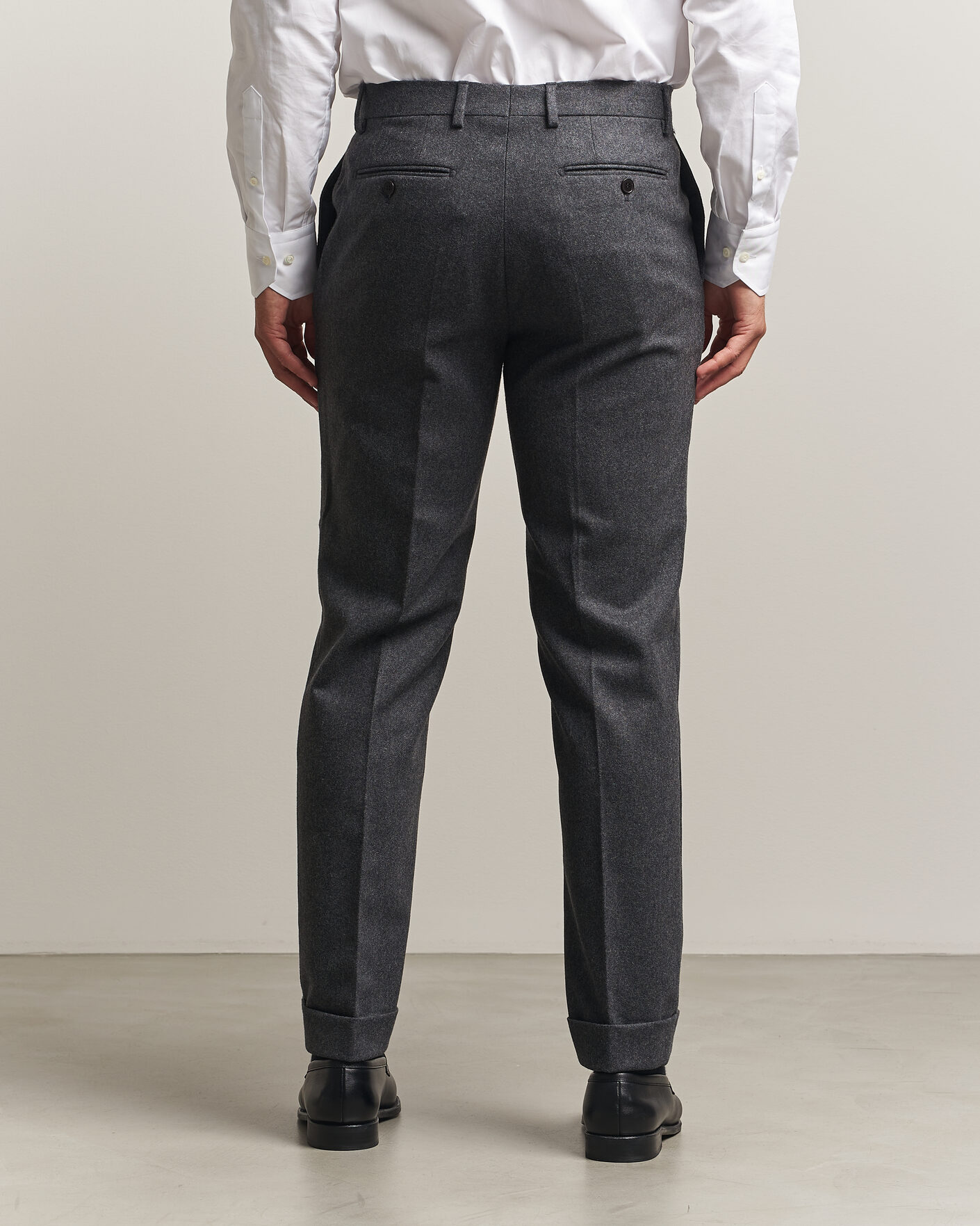 Uomini | Pantaloni | Morris | Flannel Suit Trousers Grey