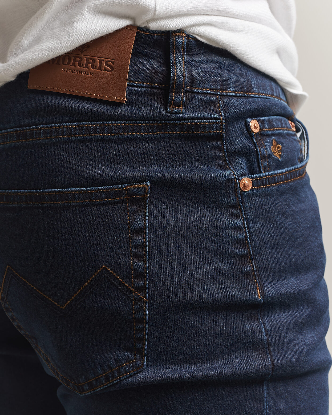 Uomini | Jeans | Morris | Steve Satin Jeans Rinse Wash