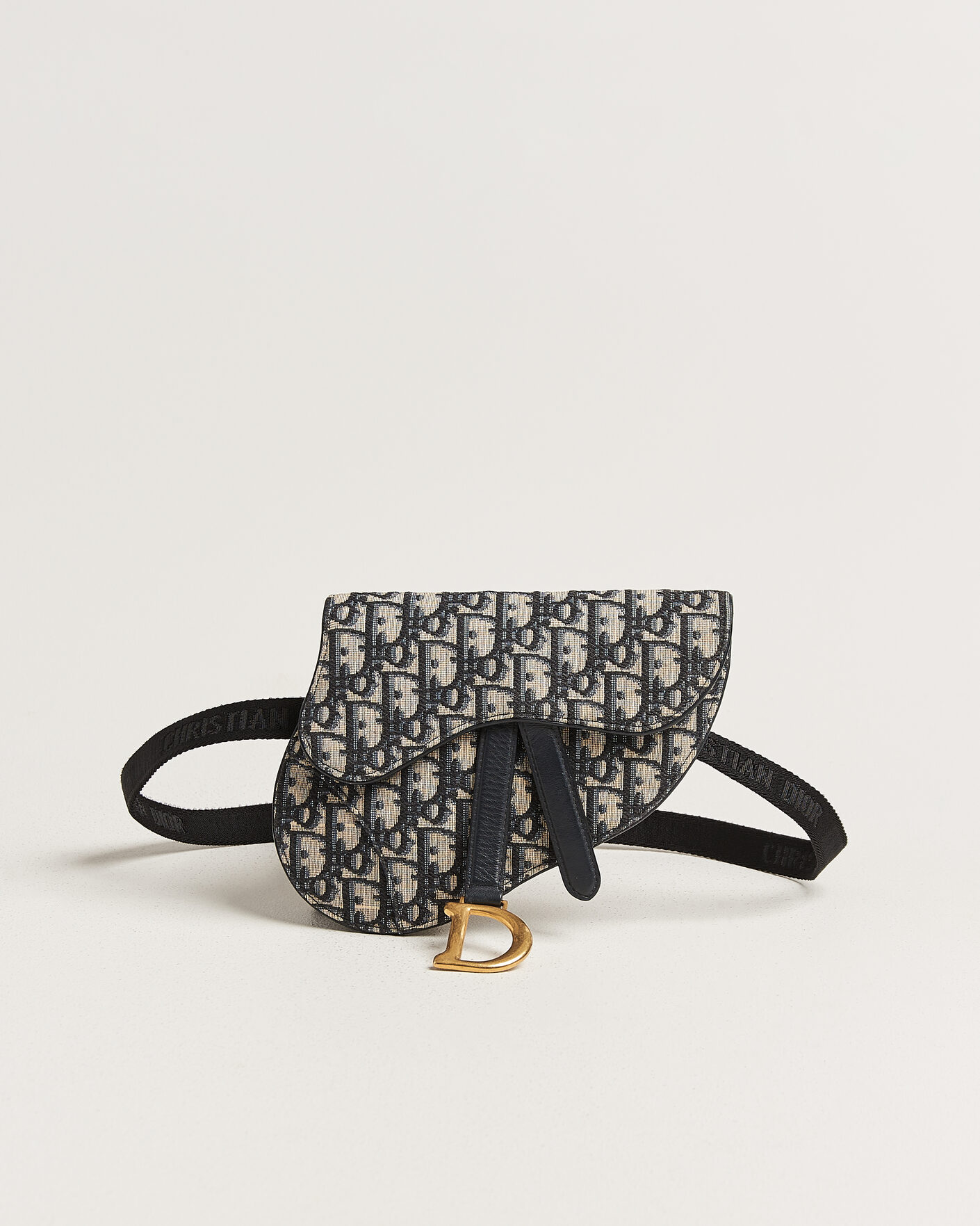 Uomini | Pre-Owned & Vintage Bags | Dior Pre-Owned | Saddle Belt Pouch Bag Oblique Jacquard Blue