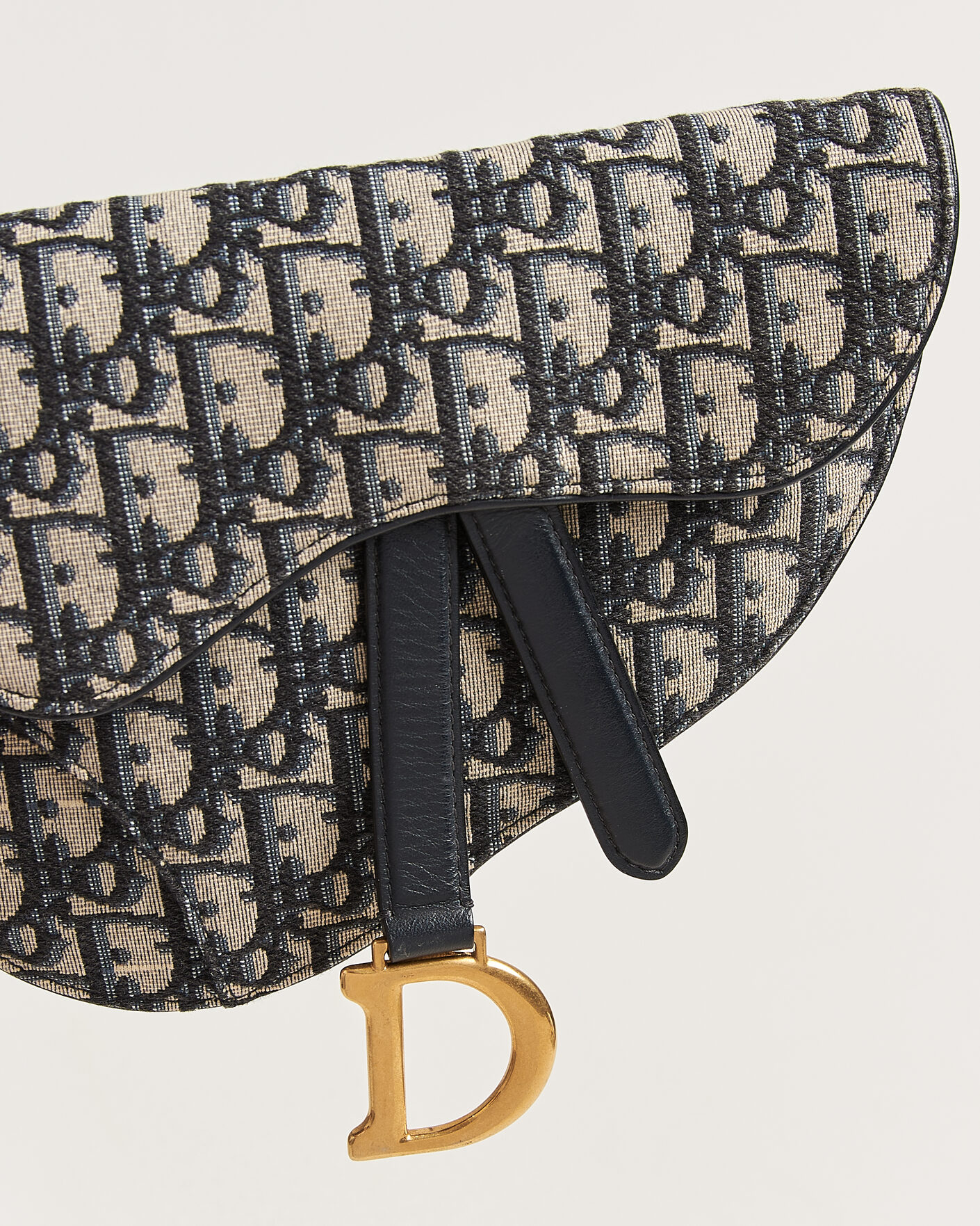 Uomini | Pre-Owned & Vintage Bags | Dior Pre-Owned | Saddle Belt Pouch Bag Oblique Jacquard Blue