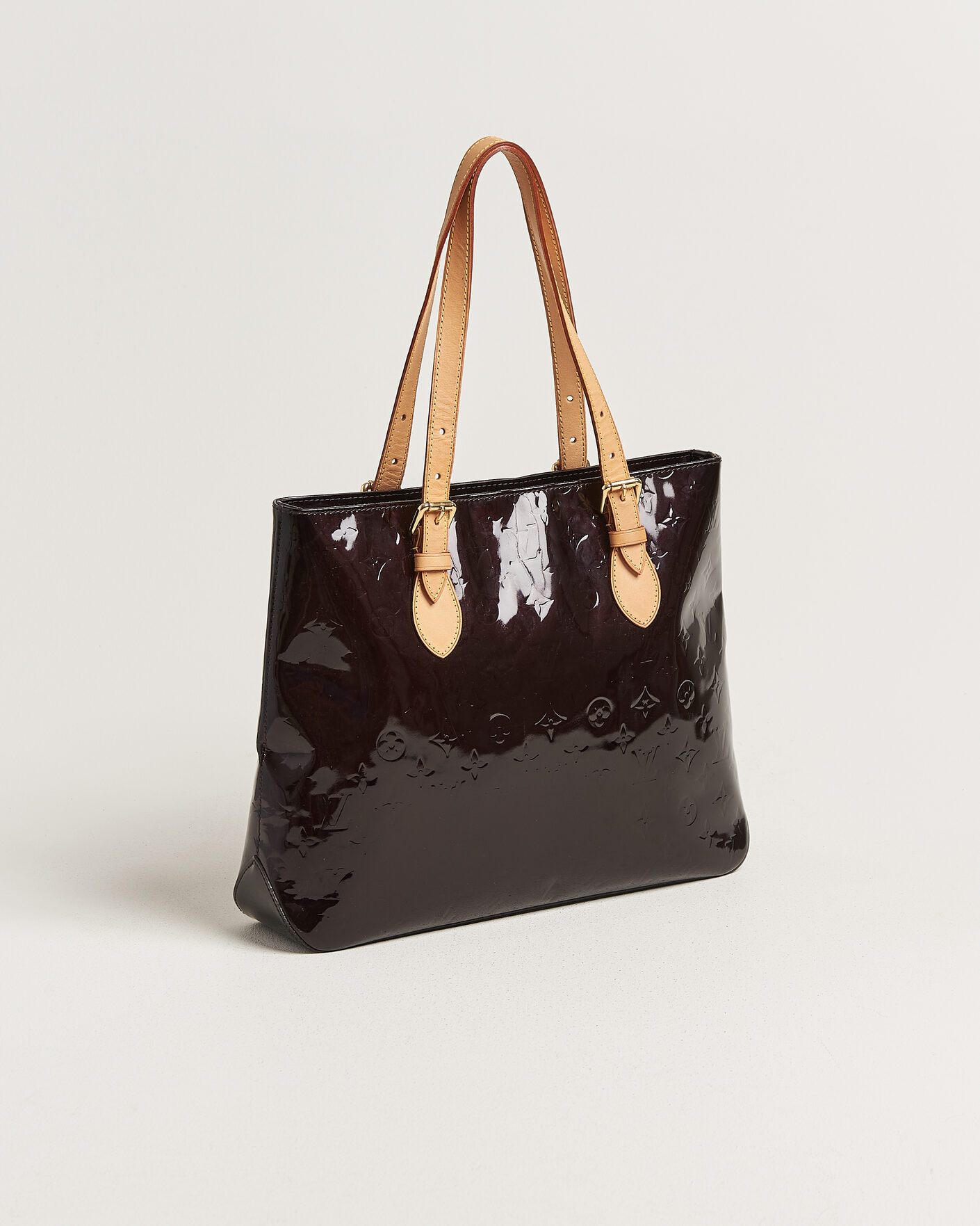 Uomini | Pre-Owned & Vintage Bags | Louis Vuitton Pre-Owned | Brentwood Tote Bag Vernis Leather Burgundy