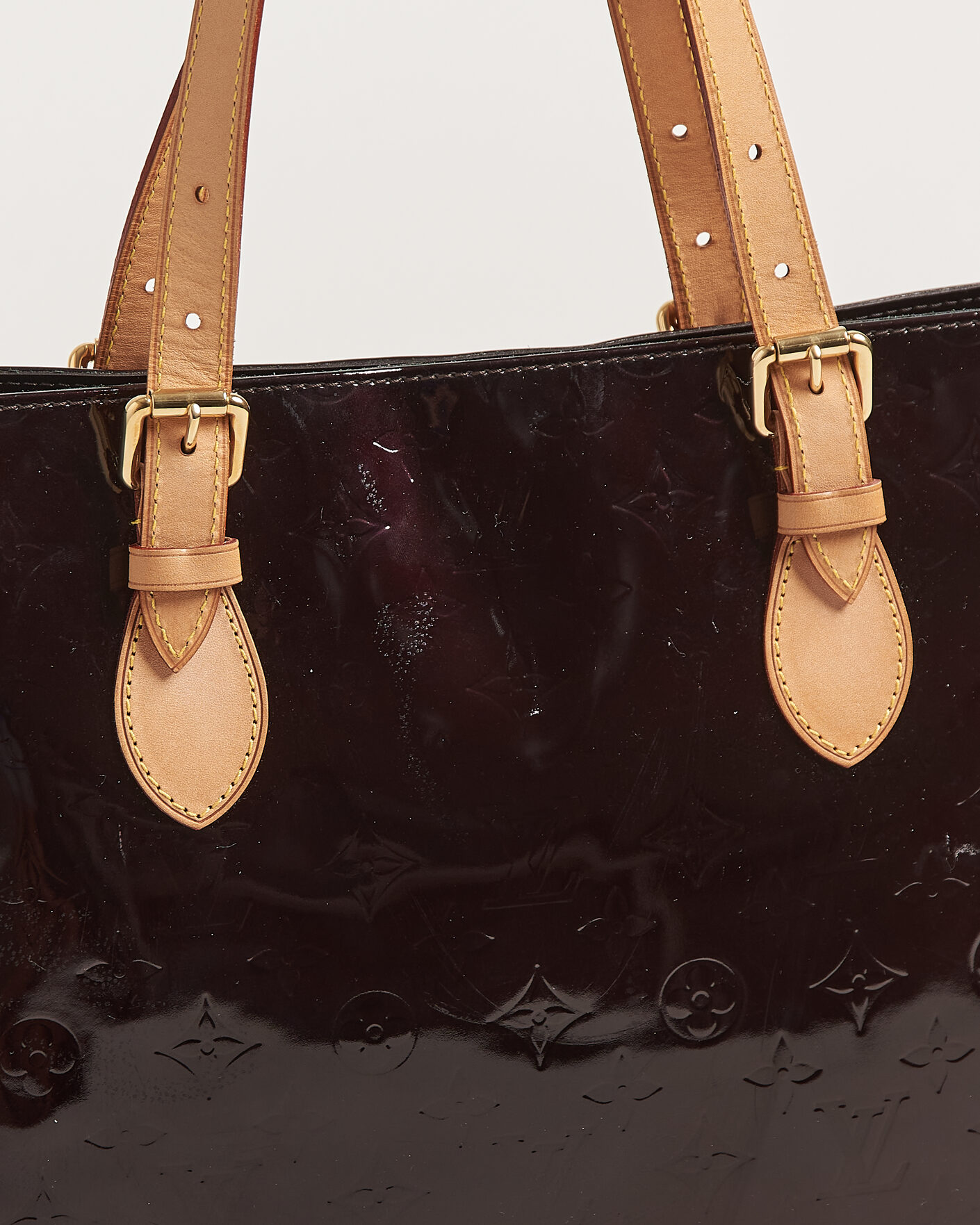 Uomini | Pre-Owned & Vintage Bags | Louis Vuitton Pre-Owned | Brentwood Tote Bag Vernis Leather Burgundy