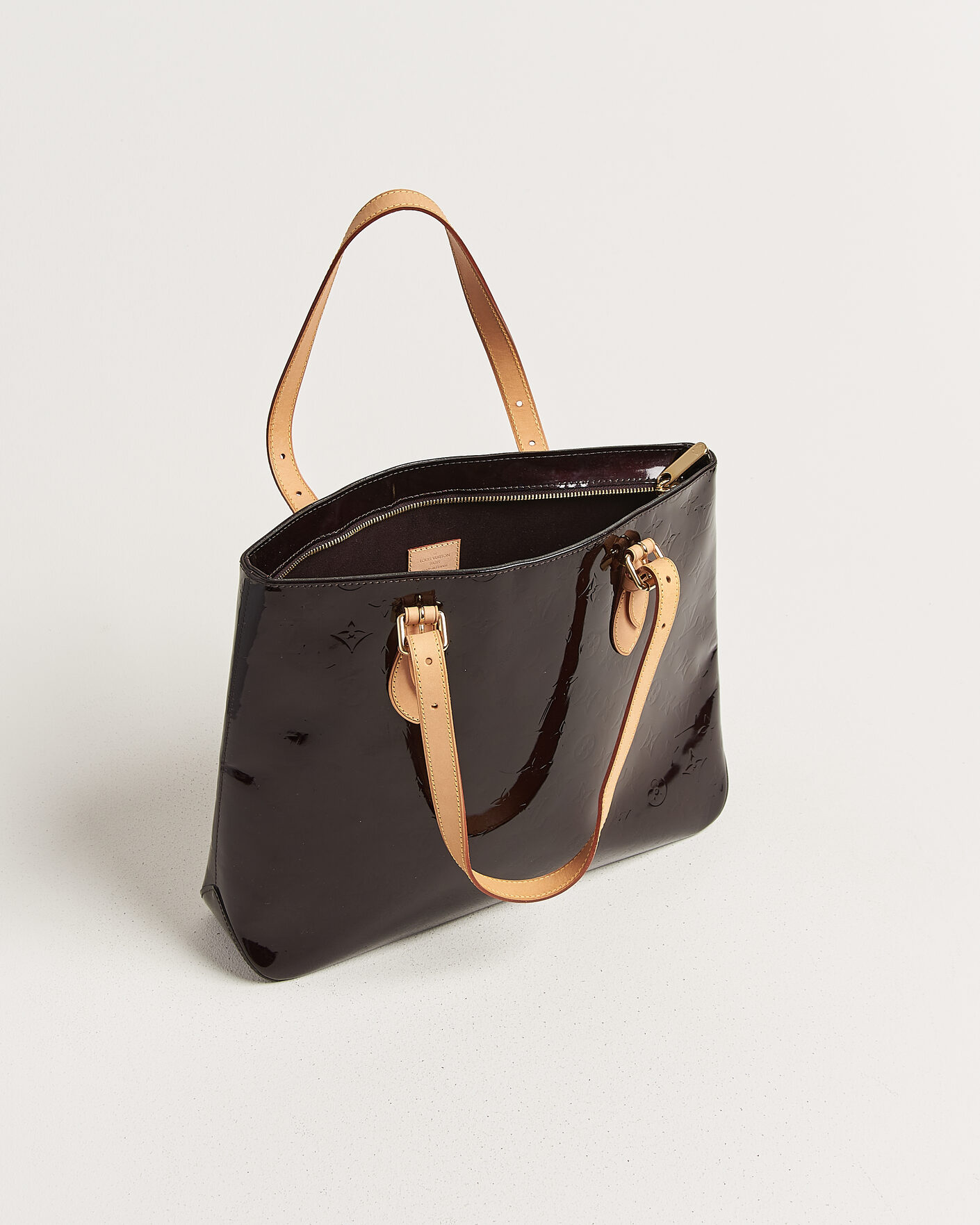 Uomini | Pre-Owned & Vintage Bags | Louis Vuitton Pre-Owned | Brentwood Tote Bag Vernis Leather Burgundy