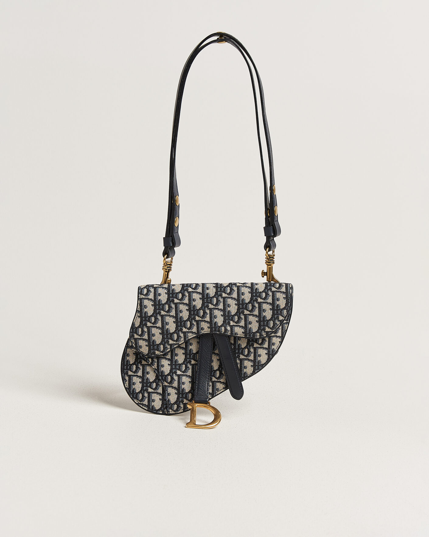 Uomini | Pre-Owned & Vintage Bags | Dior Pre-Owned | Saddle Belt Bag Oblique Jacquard Blue