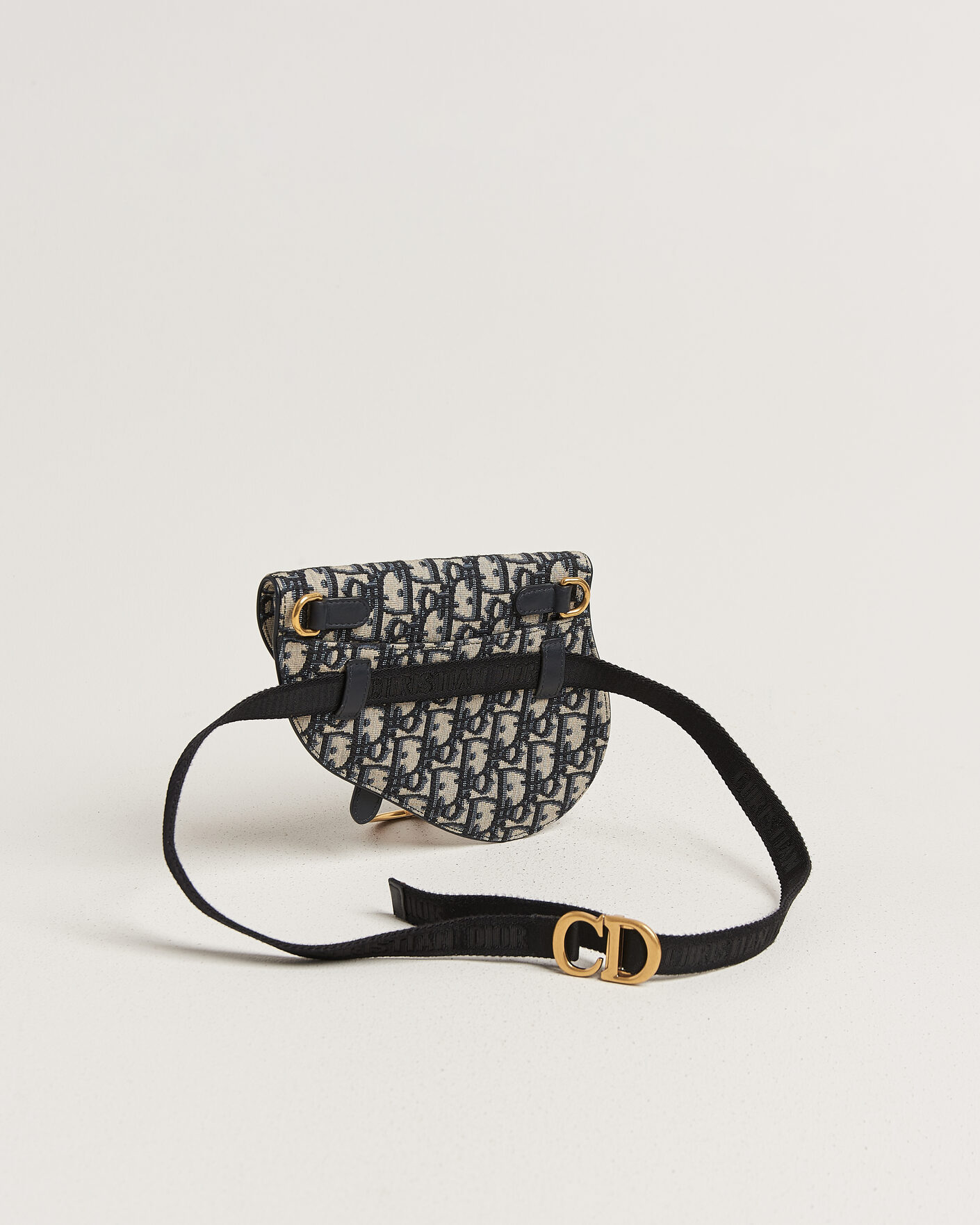 Uomini | Pre-Owned & Vintage Bags | Dior Pre-Owned | Saddle Belt Bag Oblique Jacquard Blue