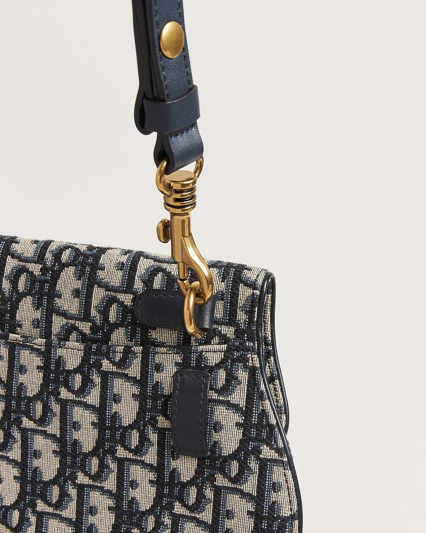 Uomini | Pre-Owned & Vintage Bags | Dior Pre-Owned | Saddle Belt Bag Oblique Jacquard Blue