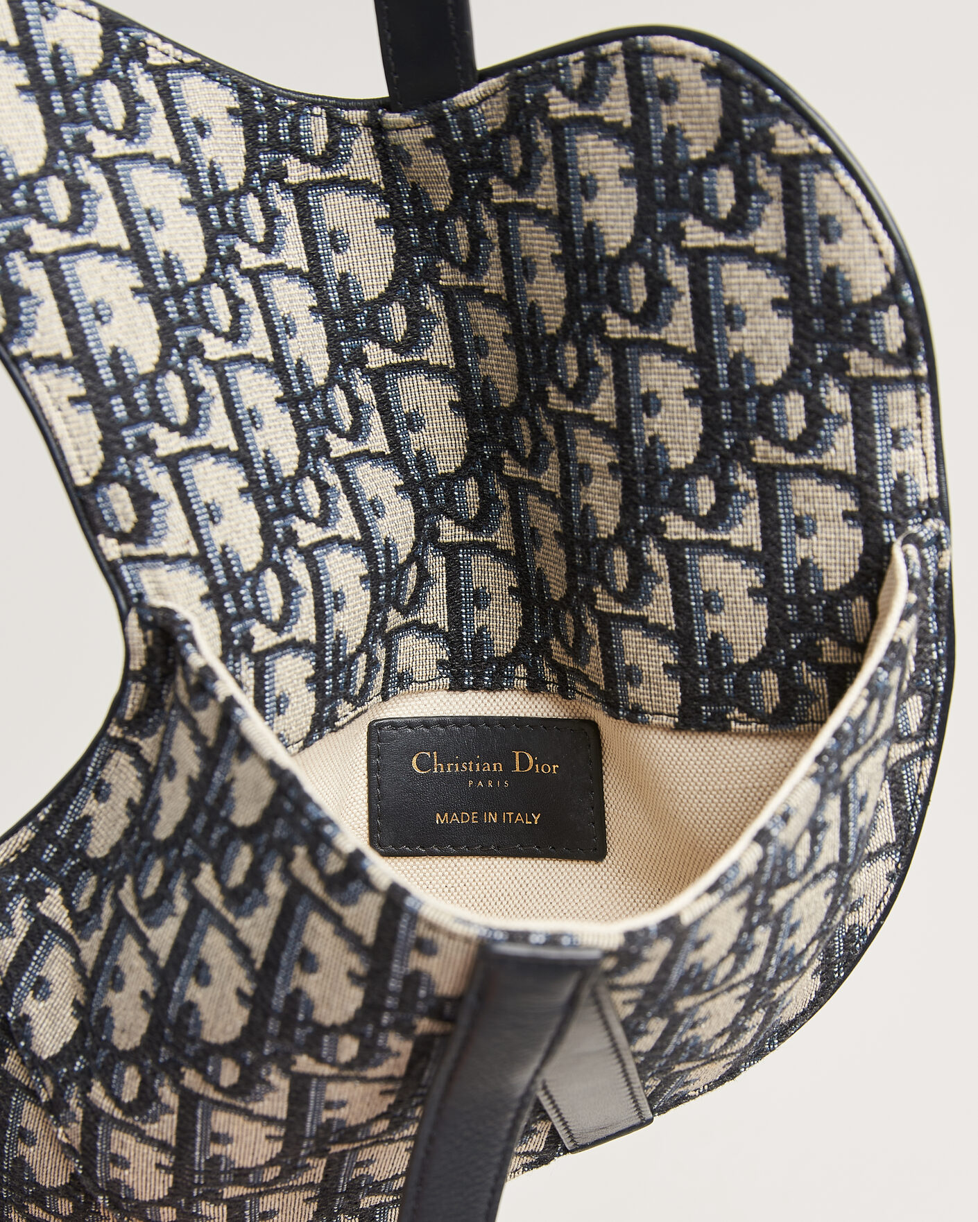 Uomini | Pre-Owned & Vintage Bags | Dior Pre-Owned | Saddle Belt Bag Oblique Jacquard Blue