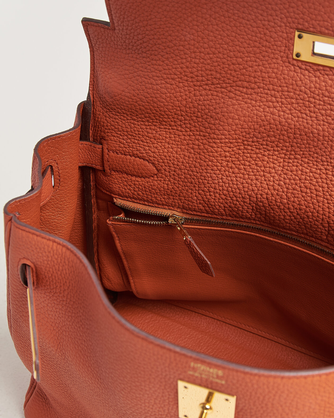 Uomini | Pre-Owned & Vintage Bags | Hermès Pre-Owned | Kelly 32 Togo Leather Orange