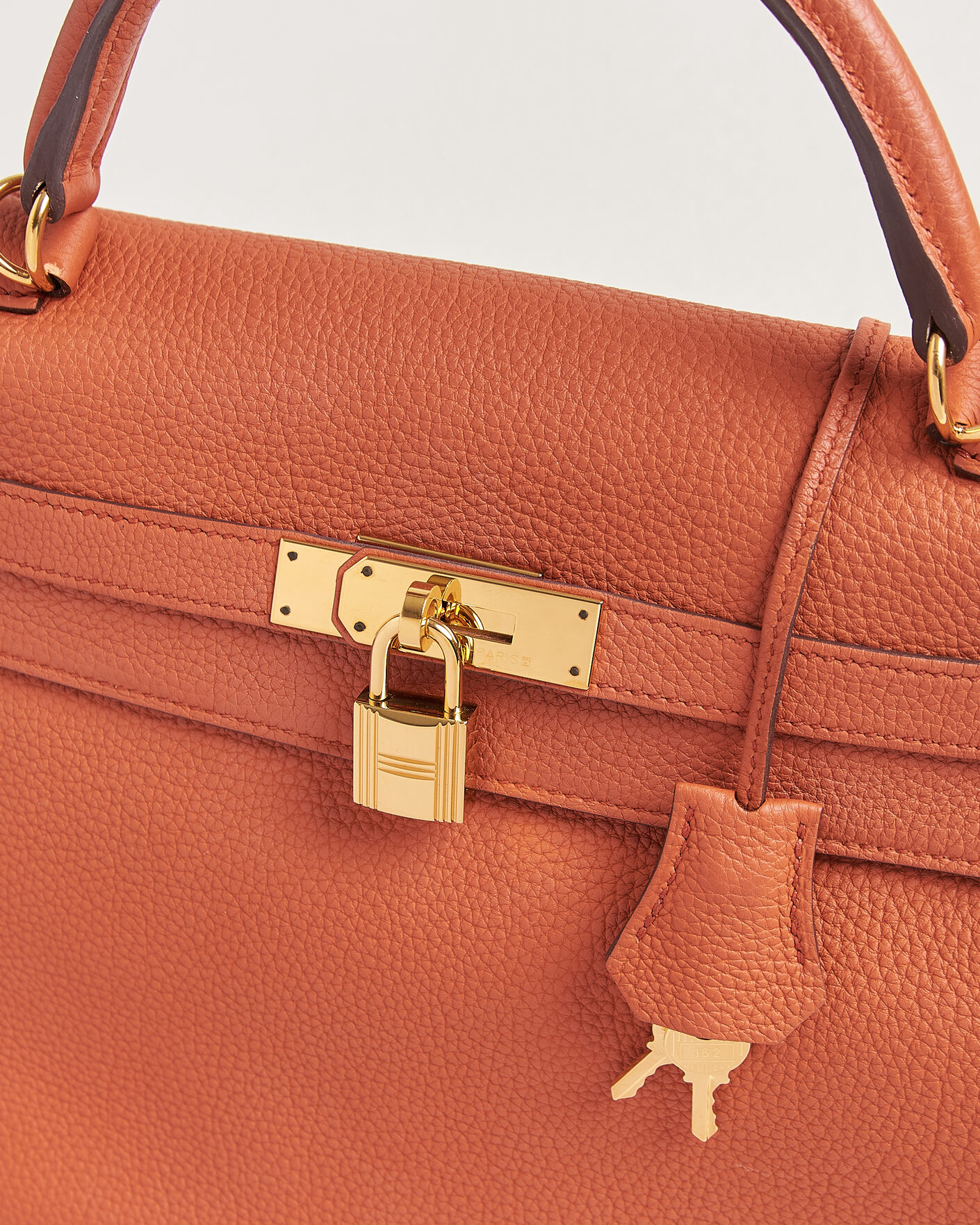 Uomini | Pre-Owned & Vintage Bags | Hermès Pre-Owned | Kelly 32 Togo Leather Orange