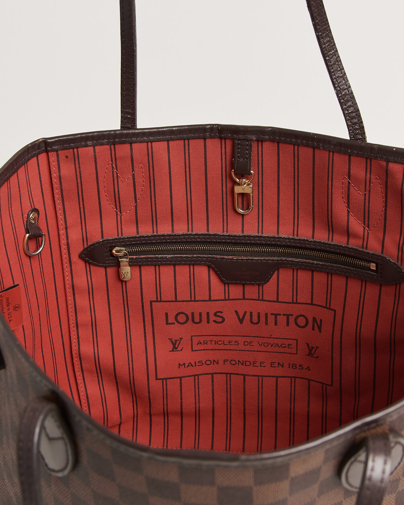 Uomini | Pre-Owned & Vintage Bags | Louis Vuitton Pre-Owned | Neverfull MM Damier Ebene