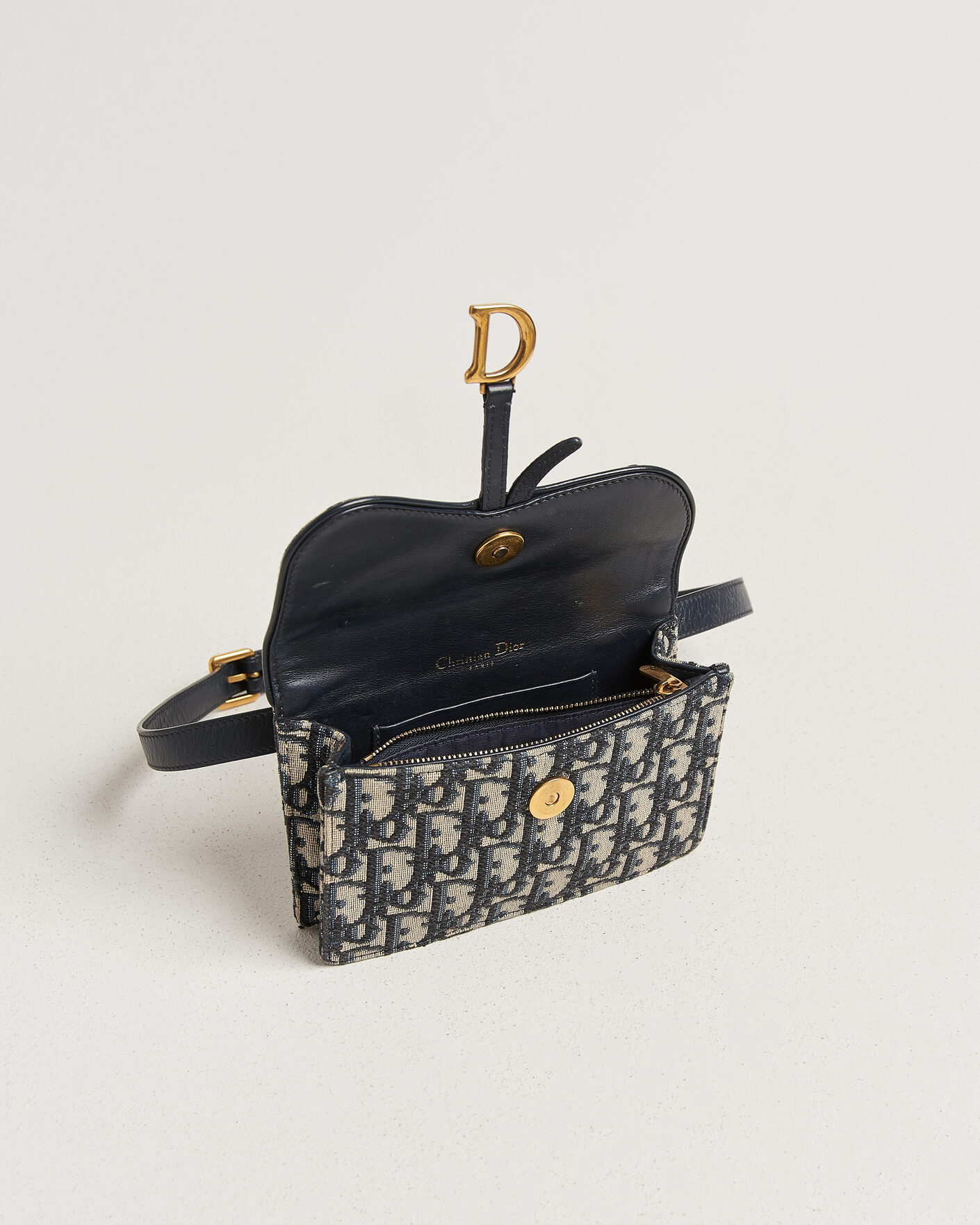 Uomini | Pre-Owned & Vintage Bags | Dior Pre-Owned | Saddle Rectangular Belt Bag Blue