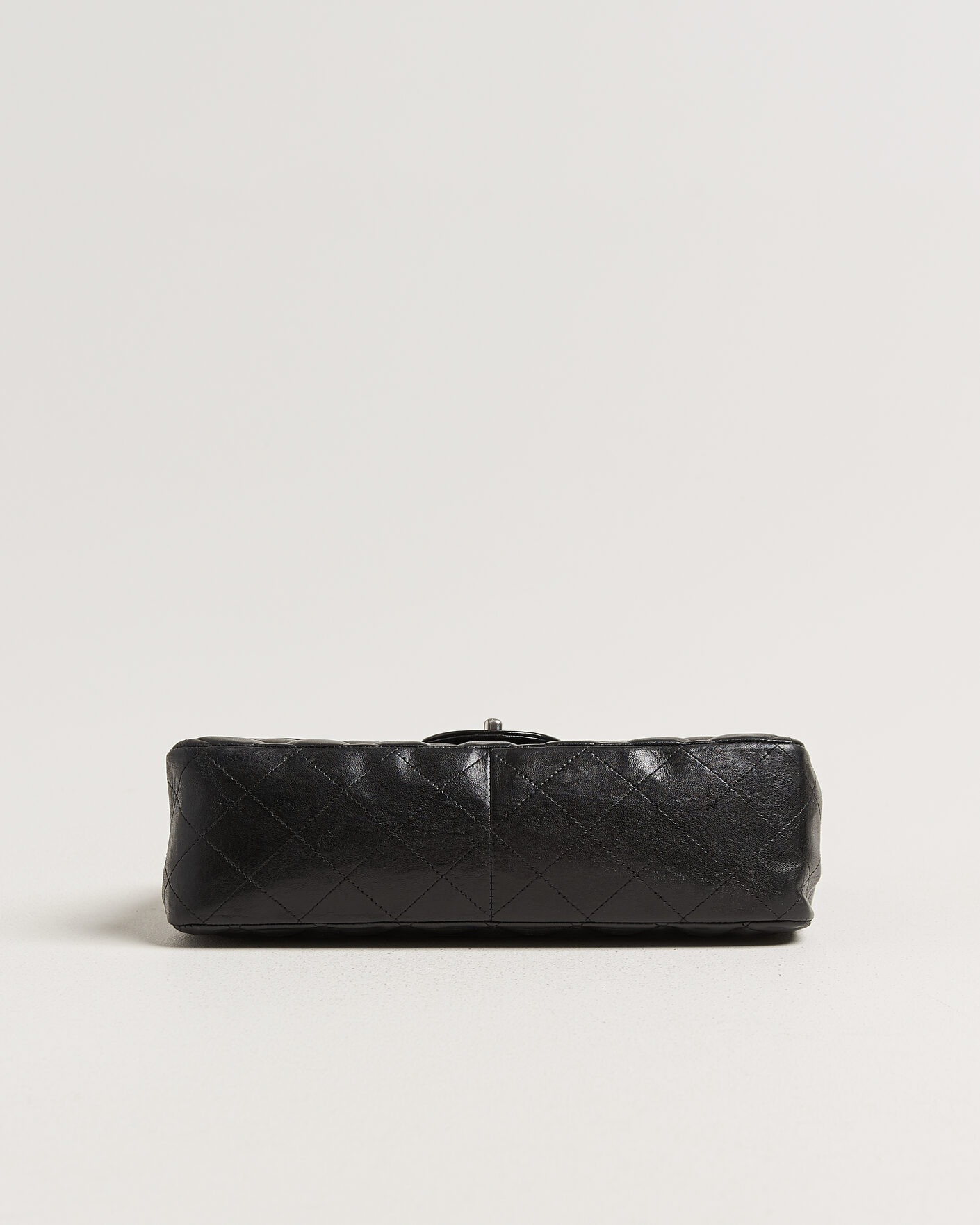 Uomini | Chanel Pre-Owned Classic Jumbo Single Flap Bag Lambskin Black | Chanel Pre-Owned | Classic Jumbo Single Flap Bag Lambskin Black