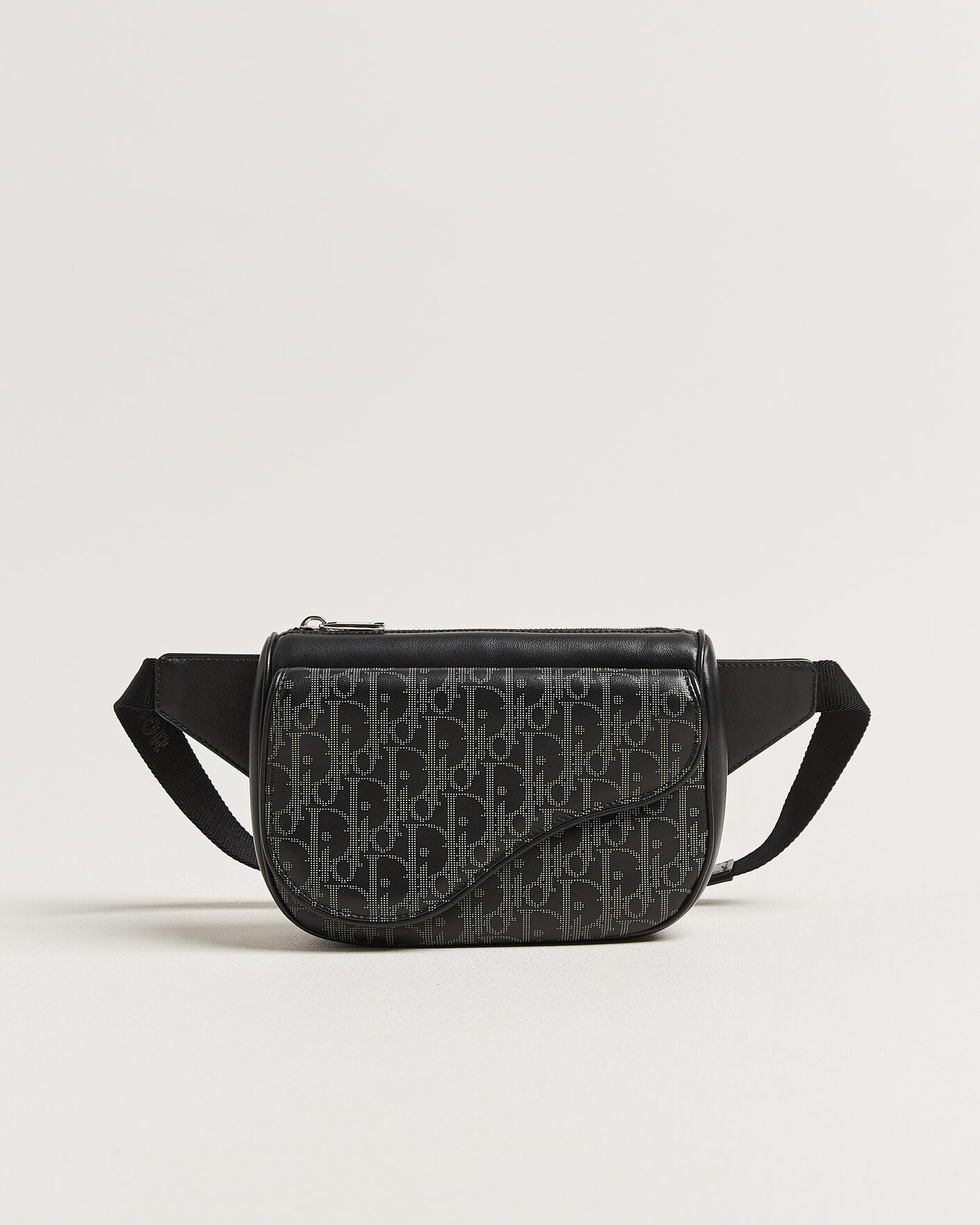 Uomini | Pre-Owned & Vintage Bags | Dior Pre-Owned | Saddle Bag Oblique Leather Black