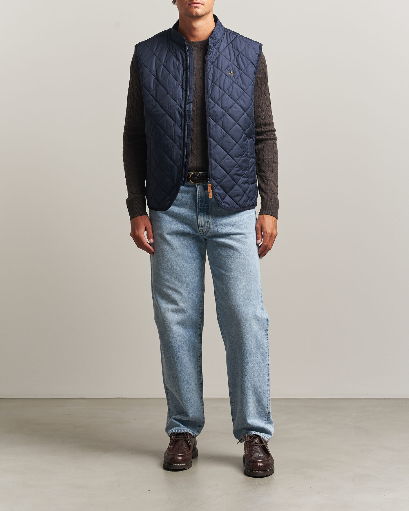 Uomini | Gilet | Morris | Teddy Quilted Vest Old Blue