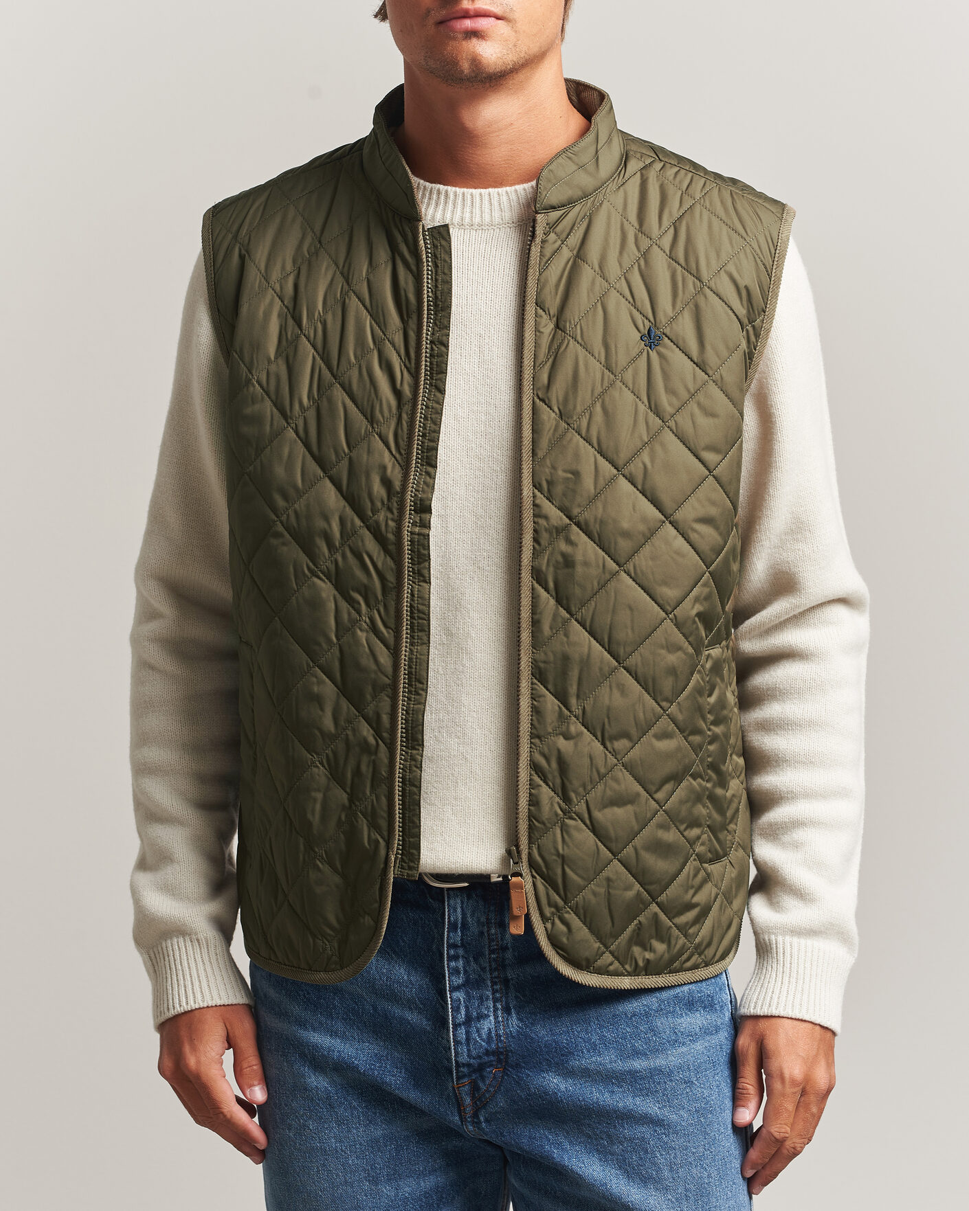 Uomini | Gilet | Morris | Teddy Quilted Vest Olive