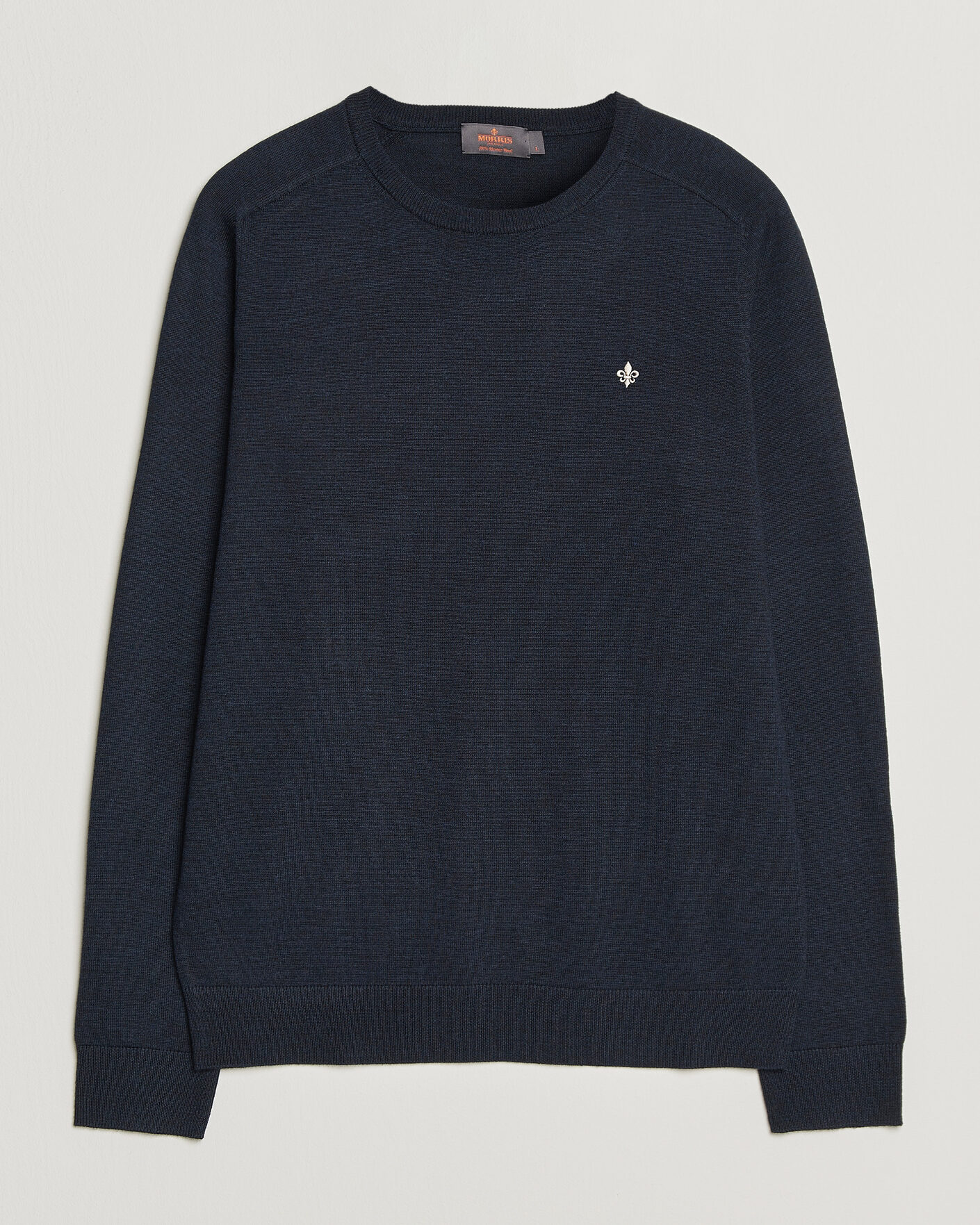 Uomini | Maglieria | Morris | Merino O-Neck Navy