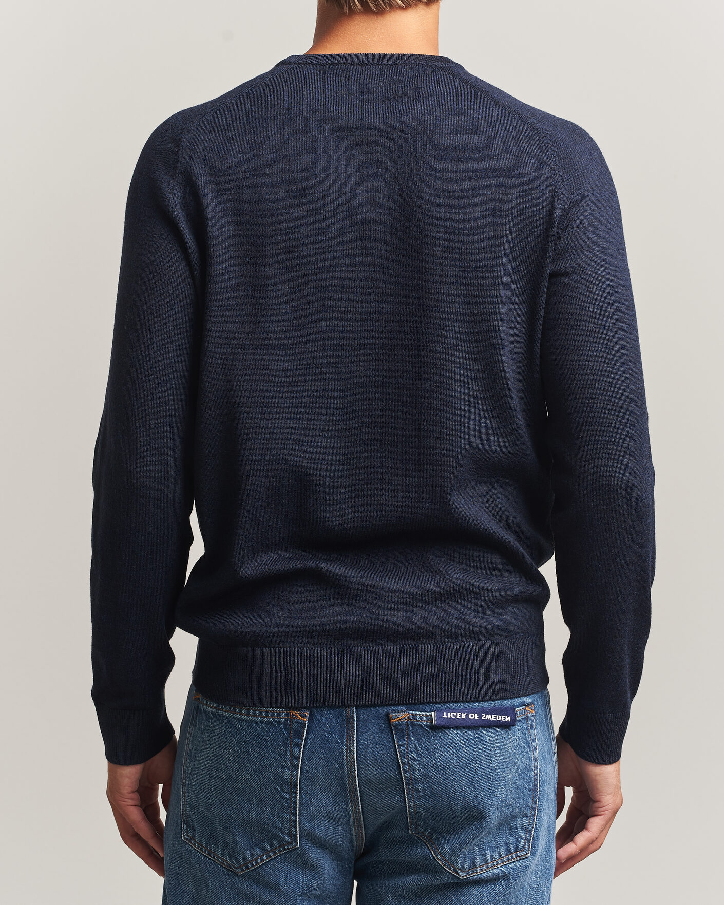 Uomini | Maglieria | Morris | Merino O-Neck Navy