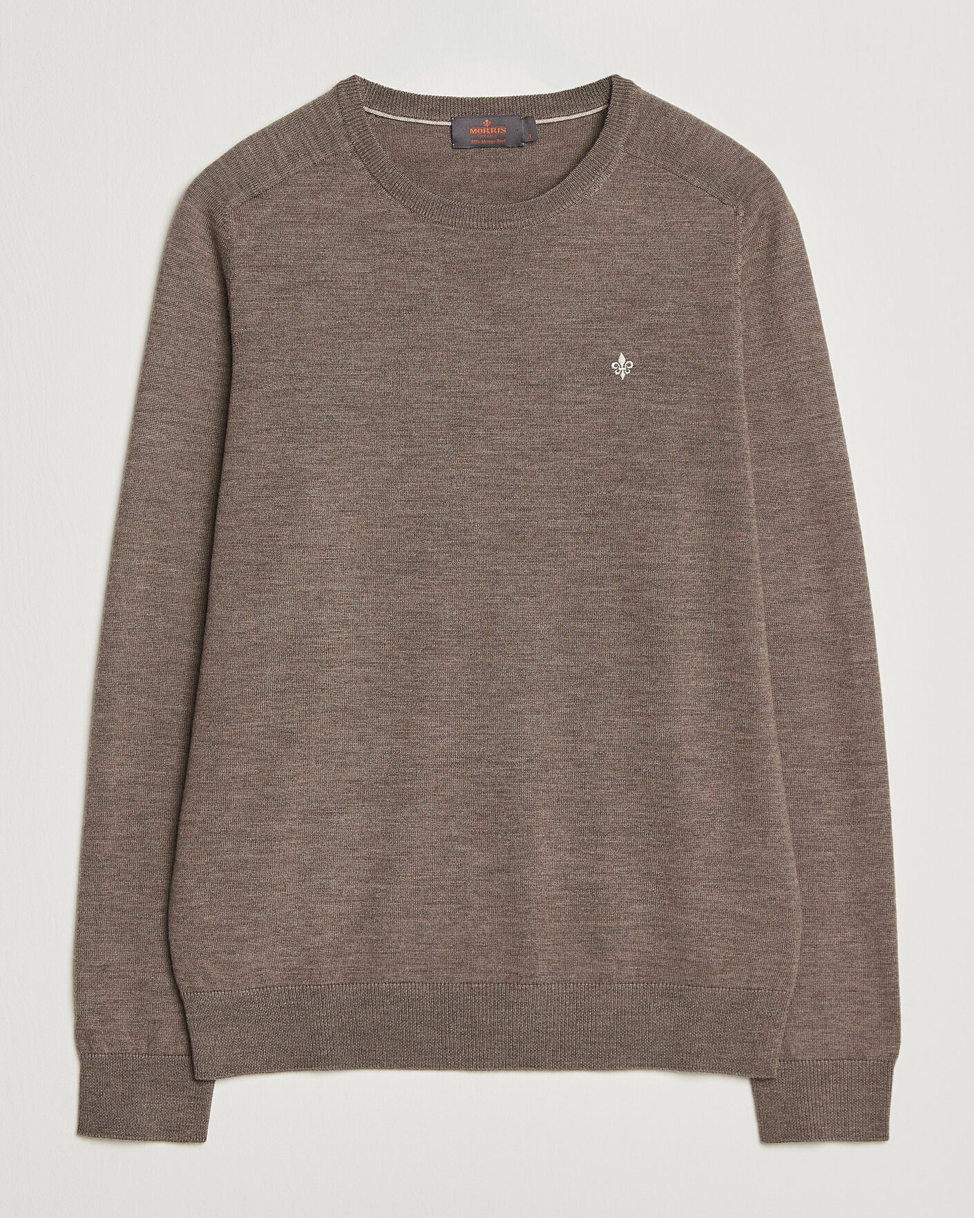 Uomini | Maglieria | Morris | Merino O-Neck Brown