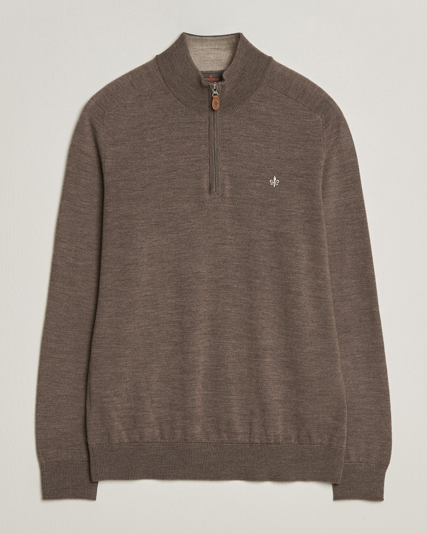 Uomini | Maglieria | Morris | John Merino Half Zip Brown