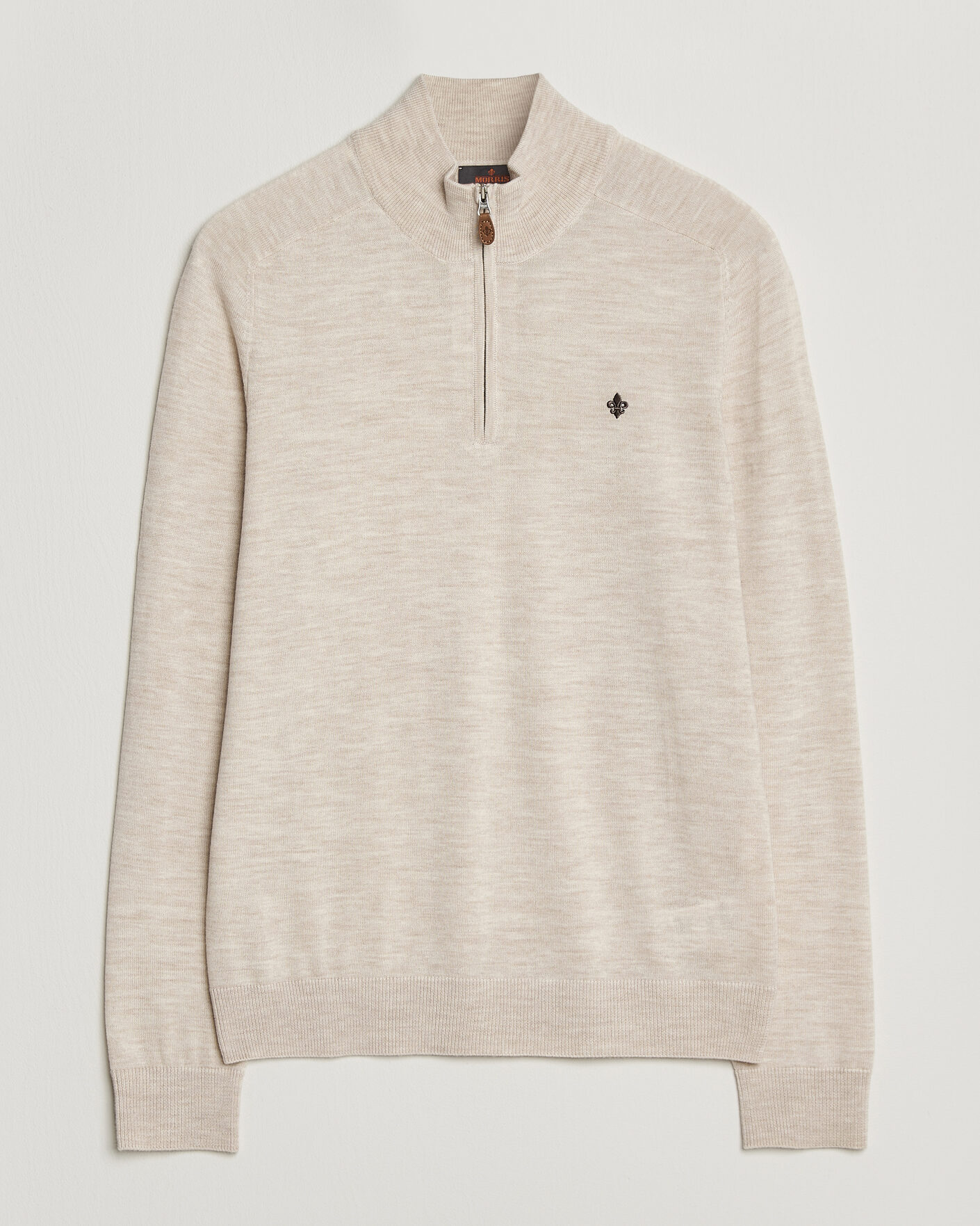 Uomini | Maglieria | Morris | John Merino Half Zip Off White