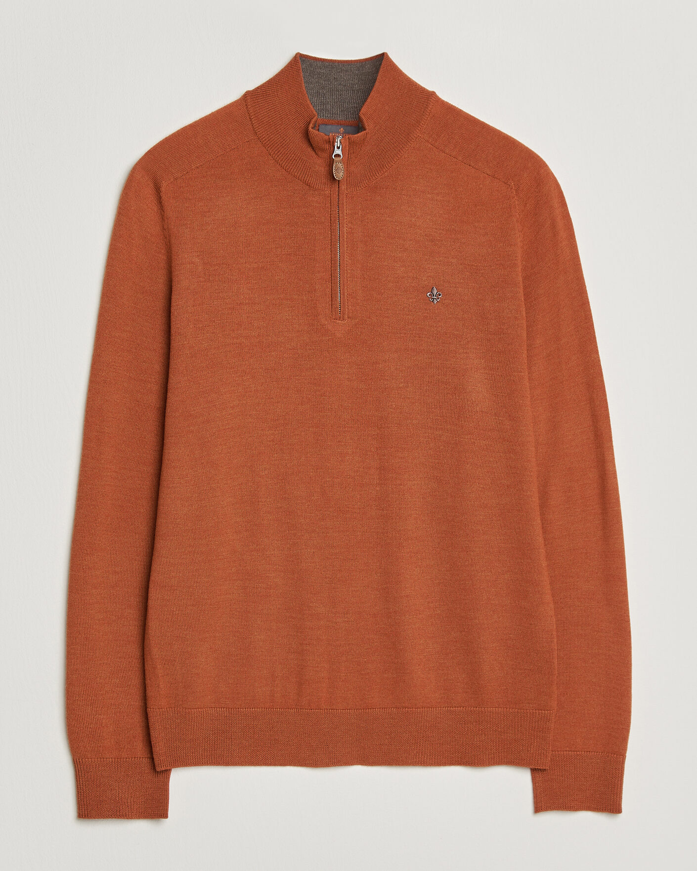 Uomini | Maglieria | Morris | John Merino Half Zip Orange