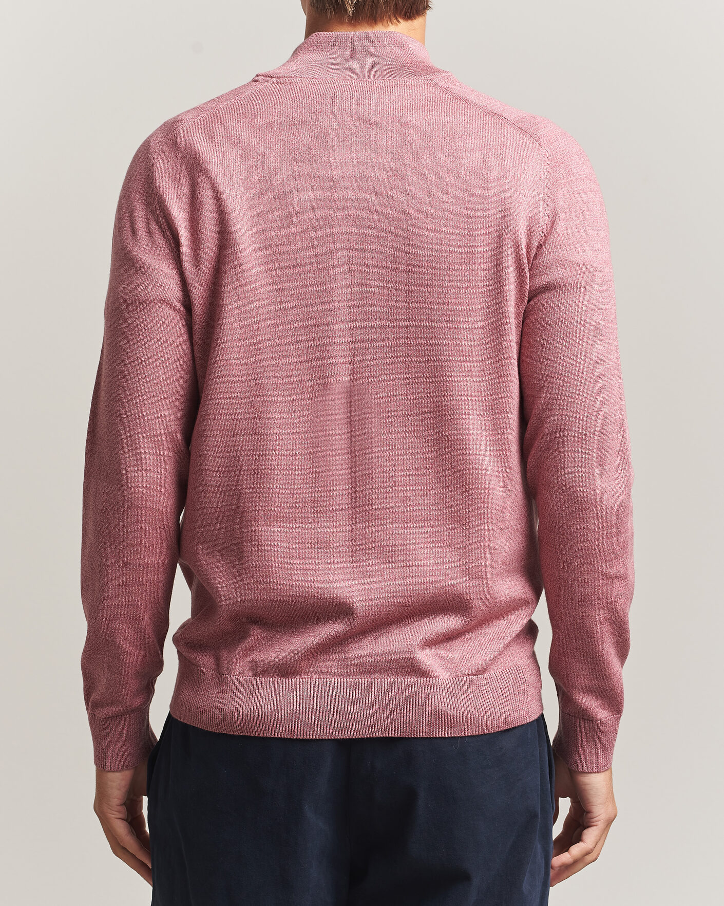 Uomini | Maglieria | Morris | John Merino Half Zip Cerise