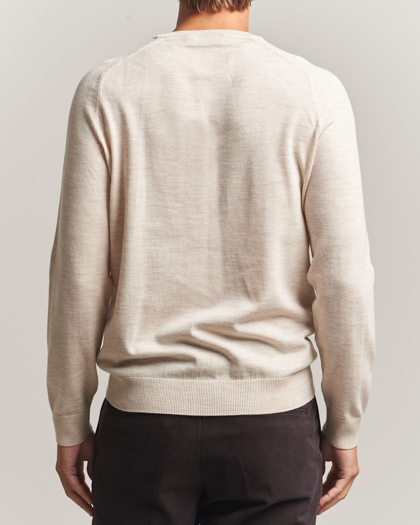 Uomini | Maglieria | Morris | Merino O-Neck Off White