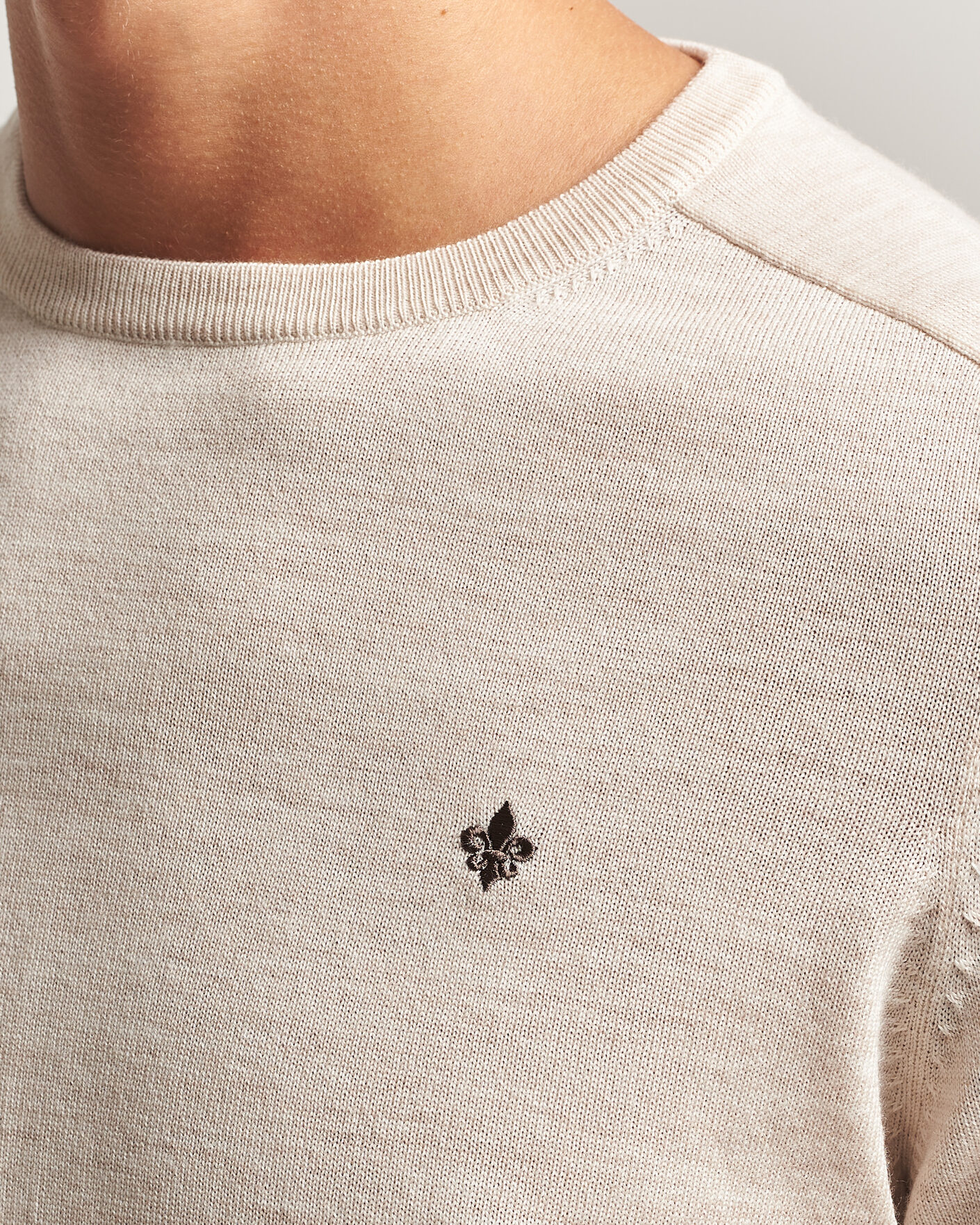 Uomini | Maglieria | Morris | Merino O-Neck Off White